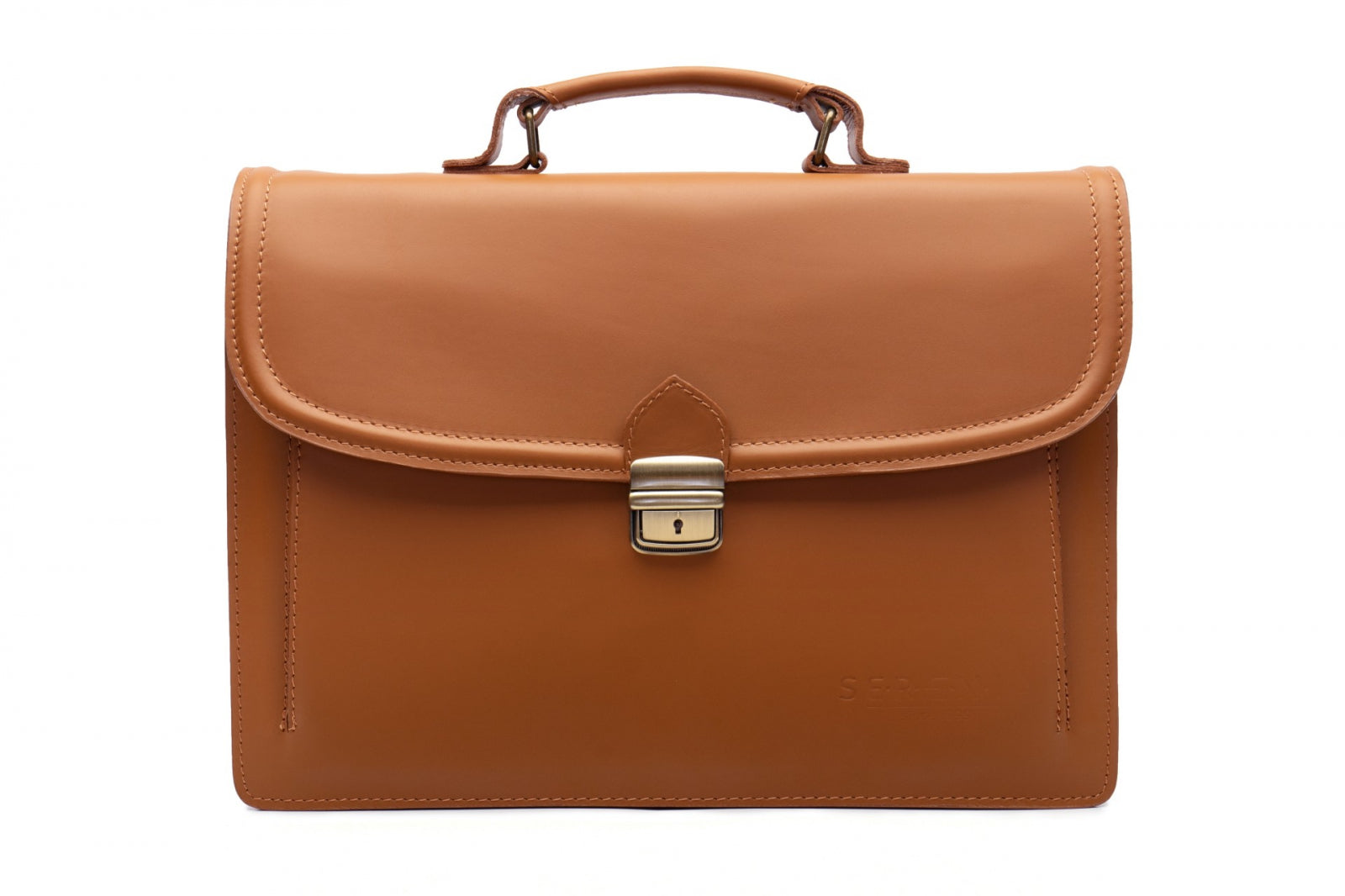 Servietă Bărbați Din Piele Naturală Maro 55002