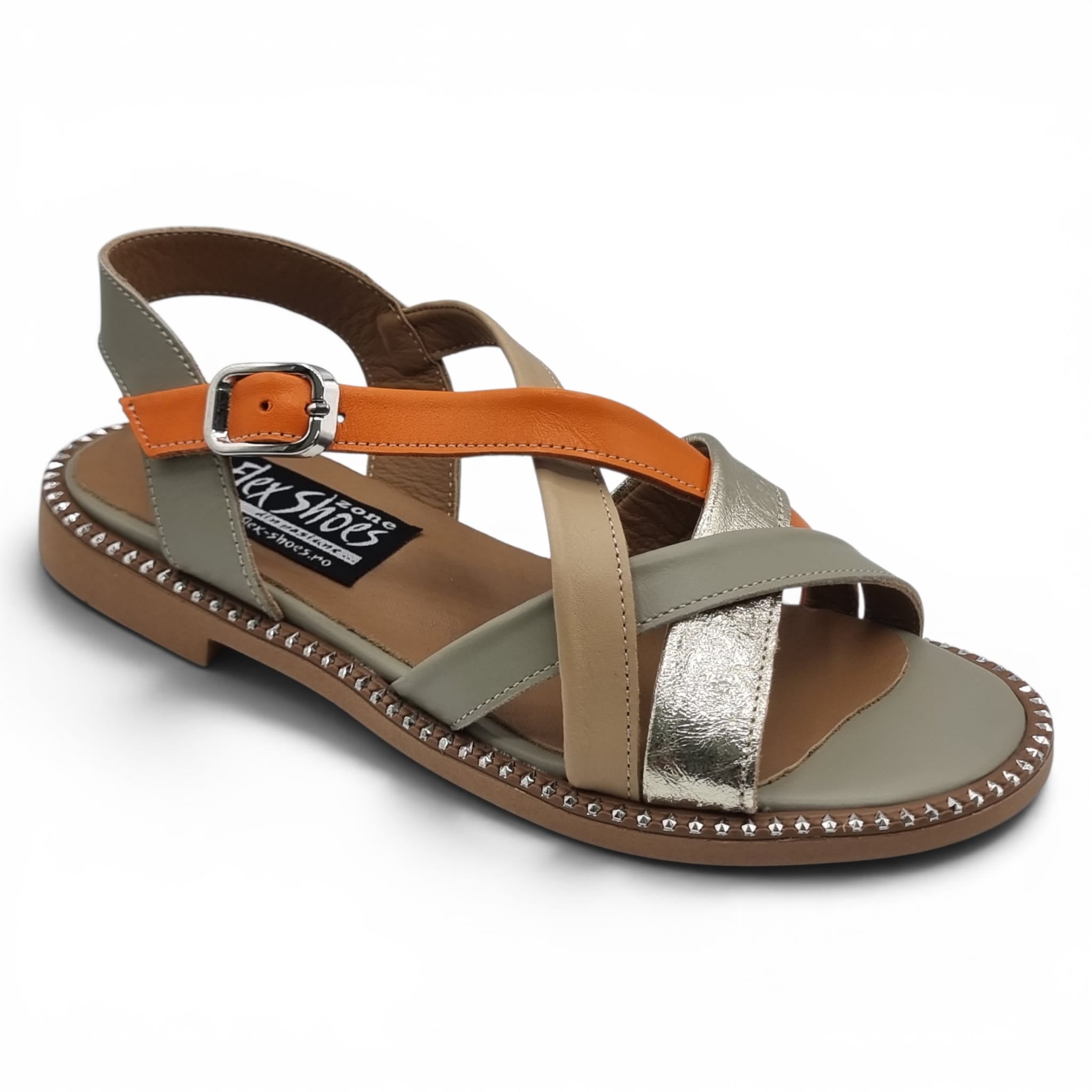 Sandale Damă Casual Confort Din Piele Naturală Avocado 13770