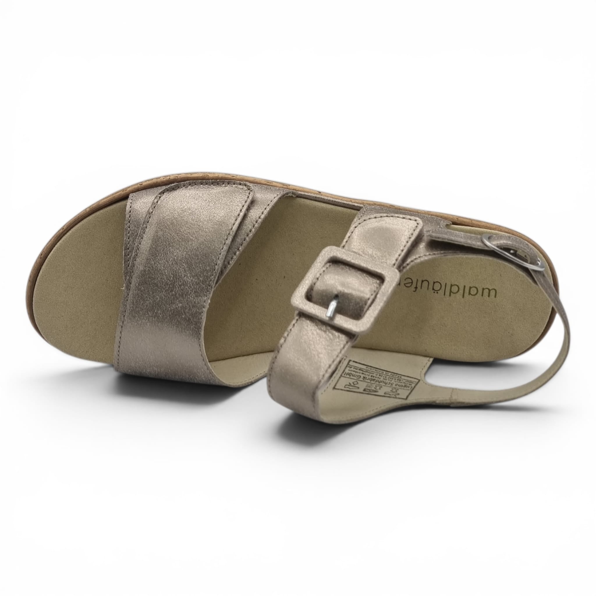 Sandale Damă Casual Confort Din Piele Naturală Aurie 13776