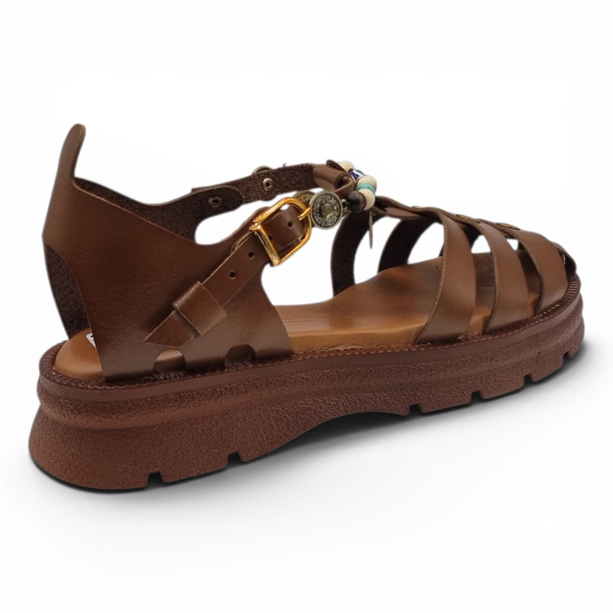 Sandale Damă Casual Confort Din Piele Naturală Maro 13784