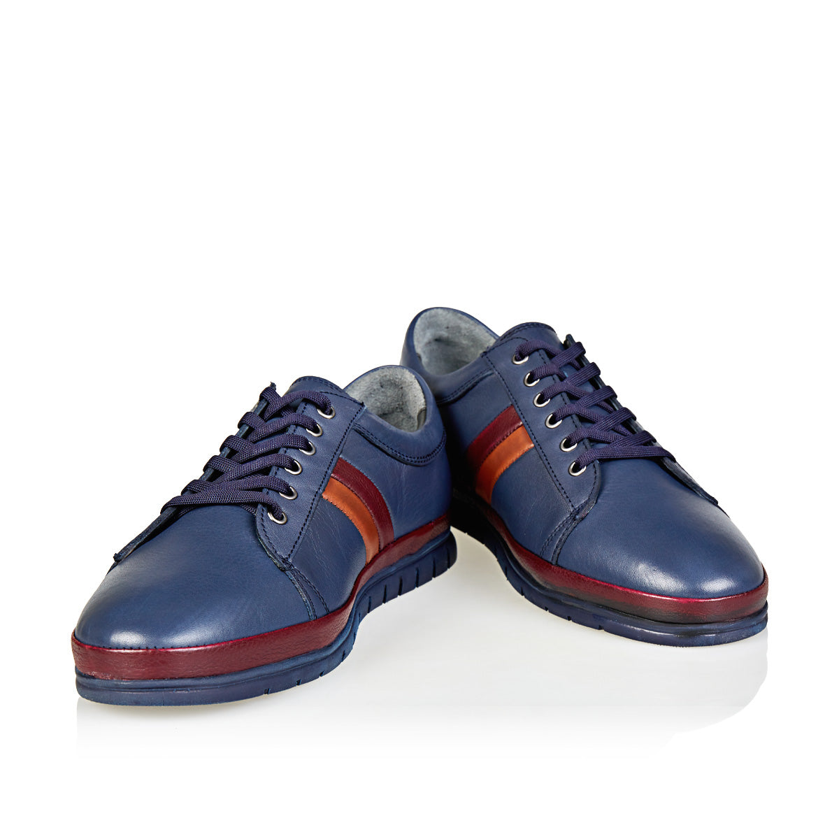 Pantofi Bărbați Sport Din Piele Naturală Blue 3503