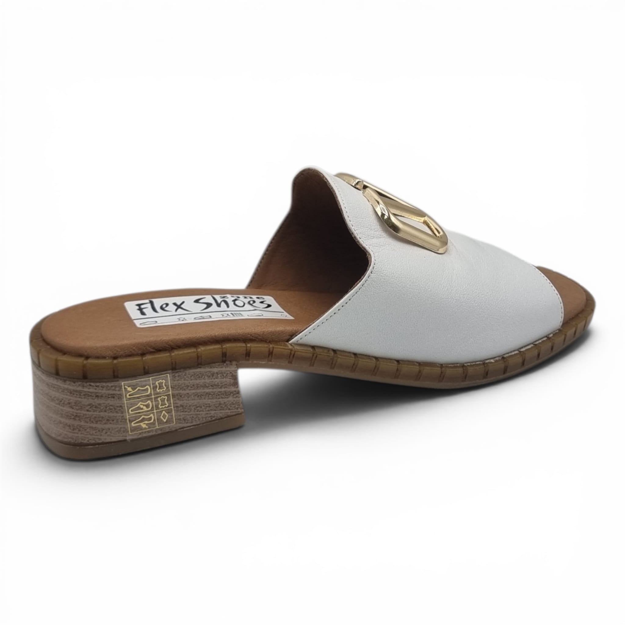 Sandale Damă Casual Confort Din Piele Naturală Albă 13796