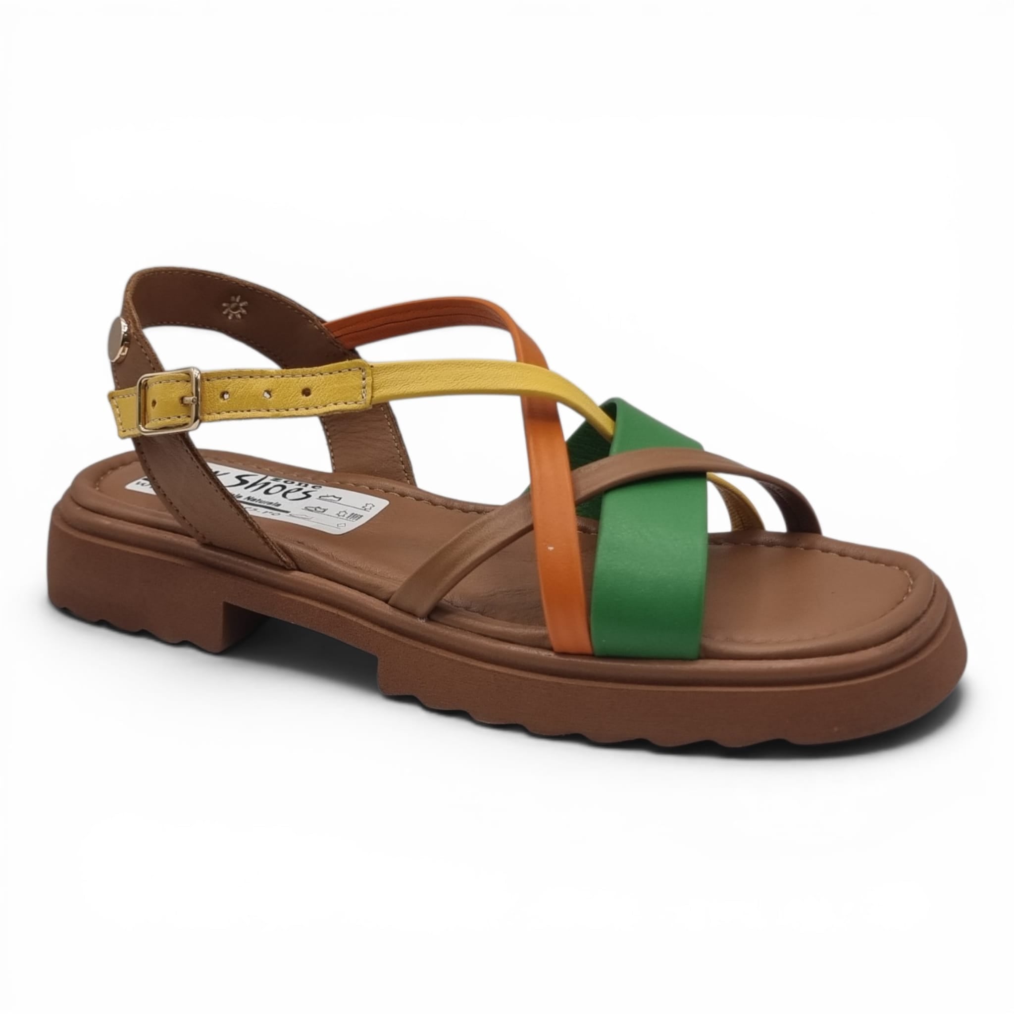 Sandale Damă Casual Confort Din Piele Naturală Maro Color 13783