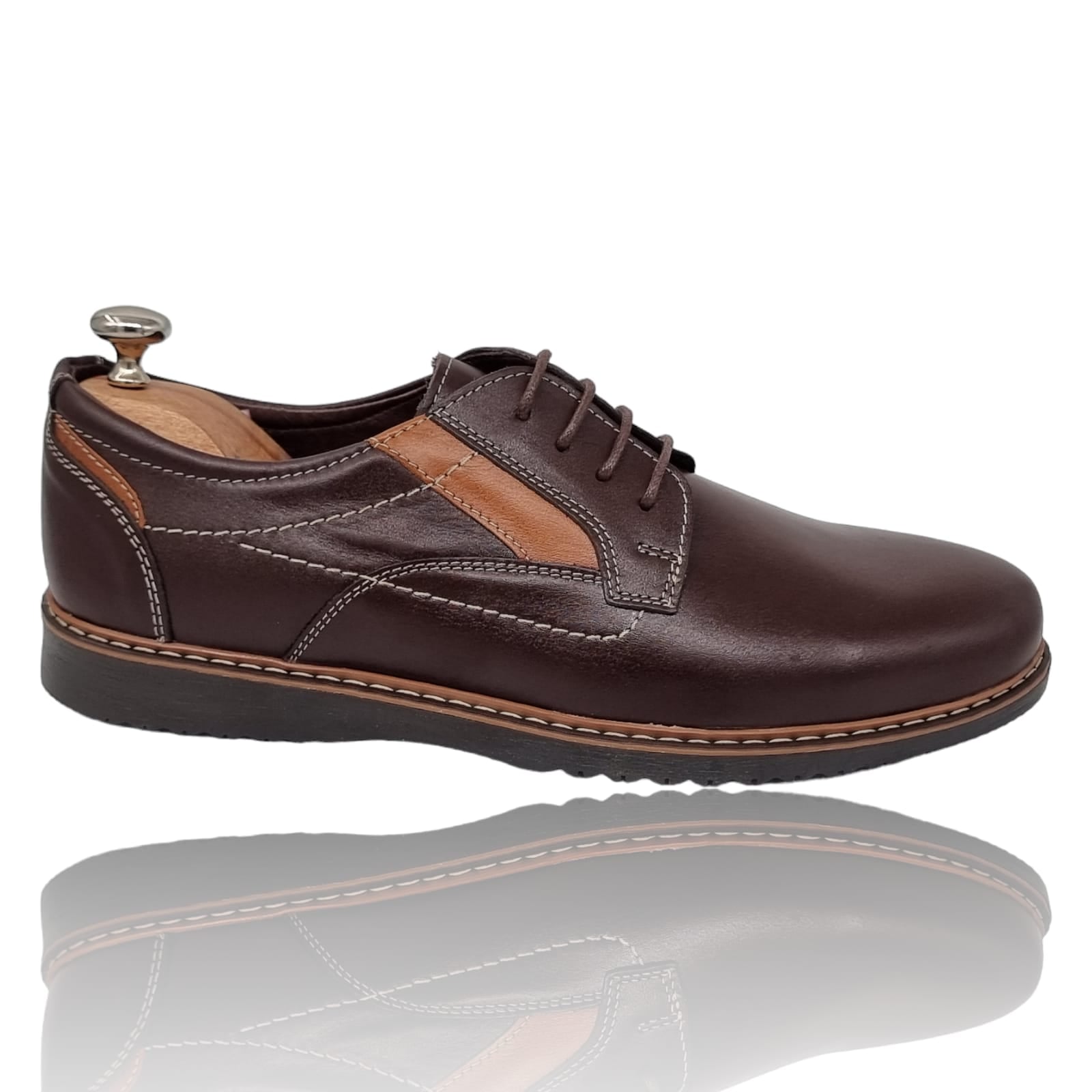 Pantofi Bărbați Casual Din Piele Naturală Maro 2556