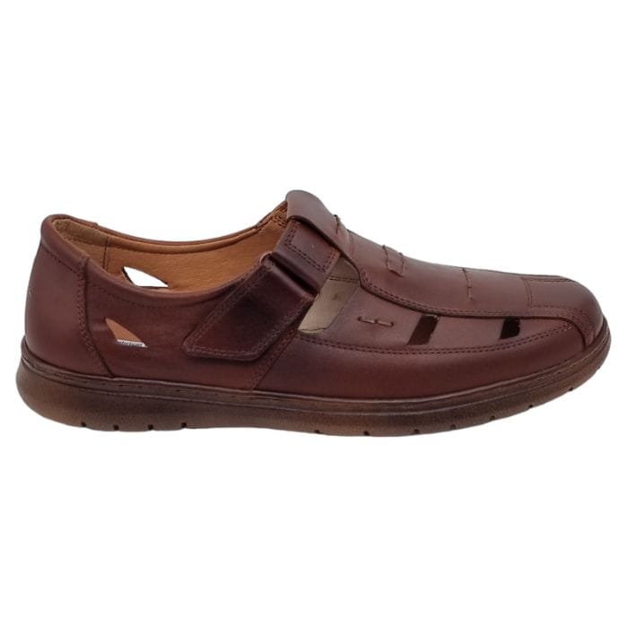 Pantofi Bărbați Din Piele Naturală Perforată Maro 6547
