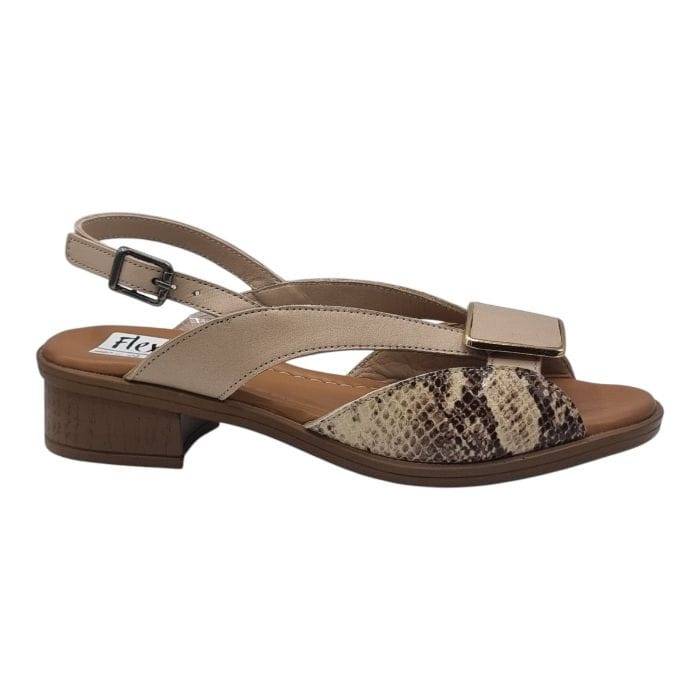 Sandale Damă Confort Din Piele Naturală Crem 13817
