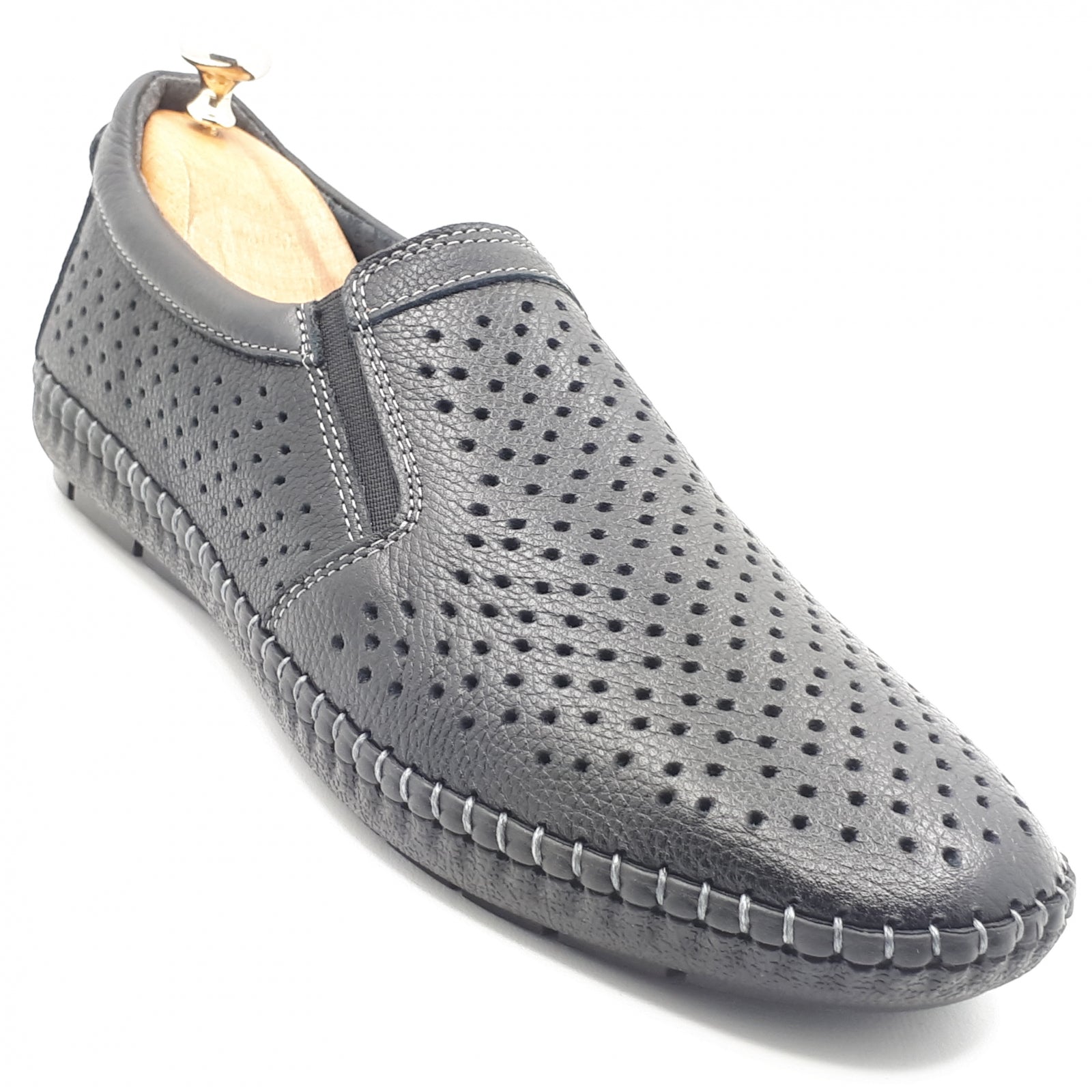 Pantofi Bărbați Casual Din Piele Naturală Neagră 2522