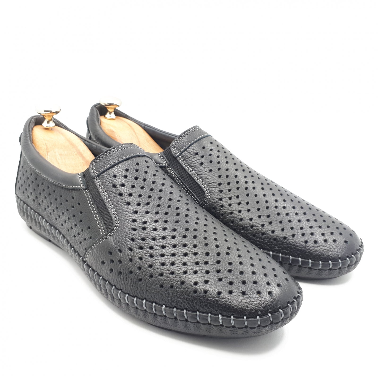 Pantofi Bărbați Casual Din Piele Naturală Neagră 2522