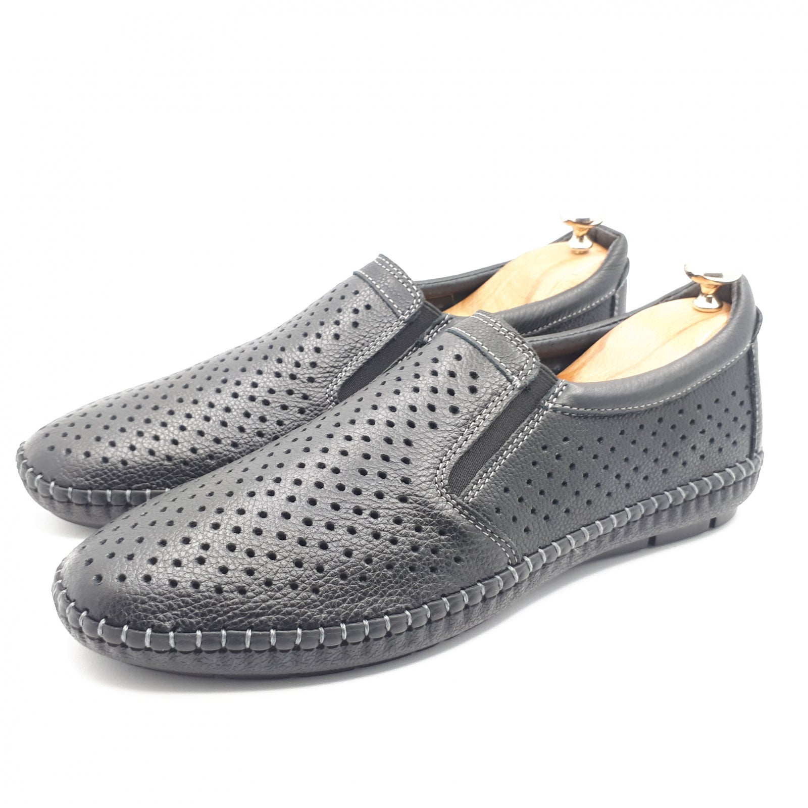 Pantofi Bărbați Casual Din Piele Naturală Neagră 2522