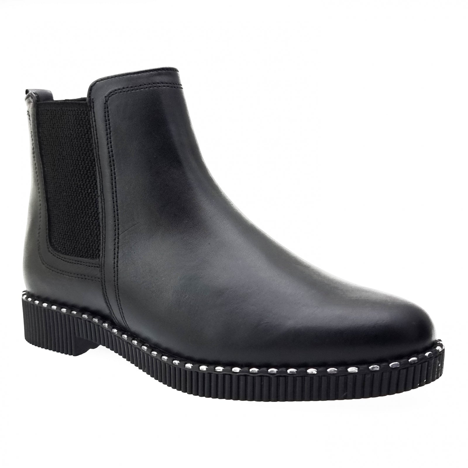 Ghete Damă Casual Din Piele Naturală Neagră 958