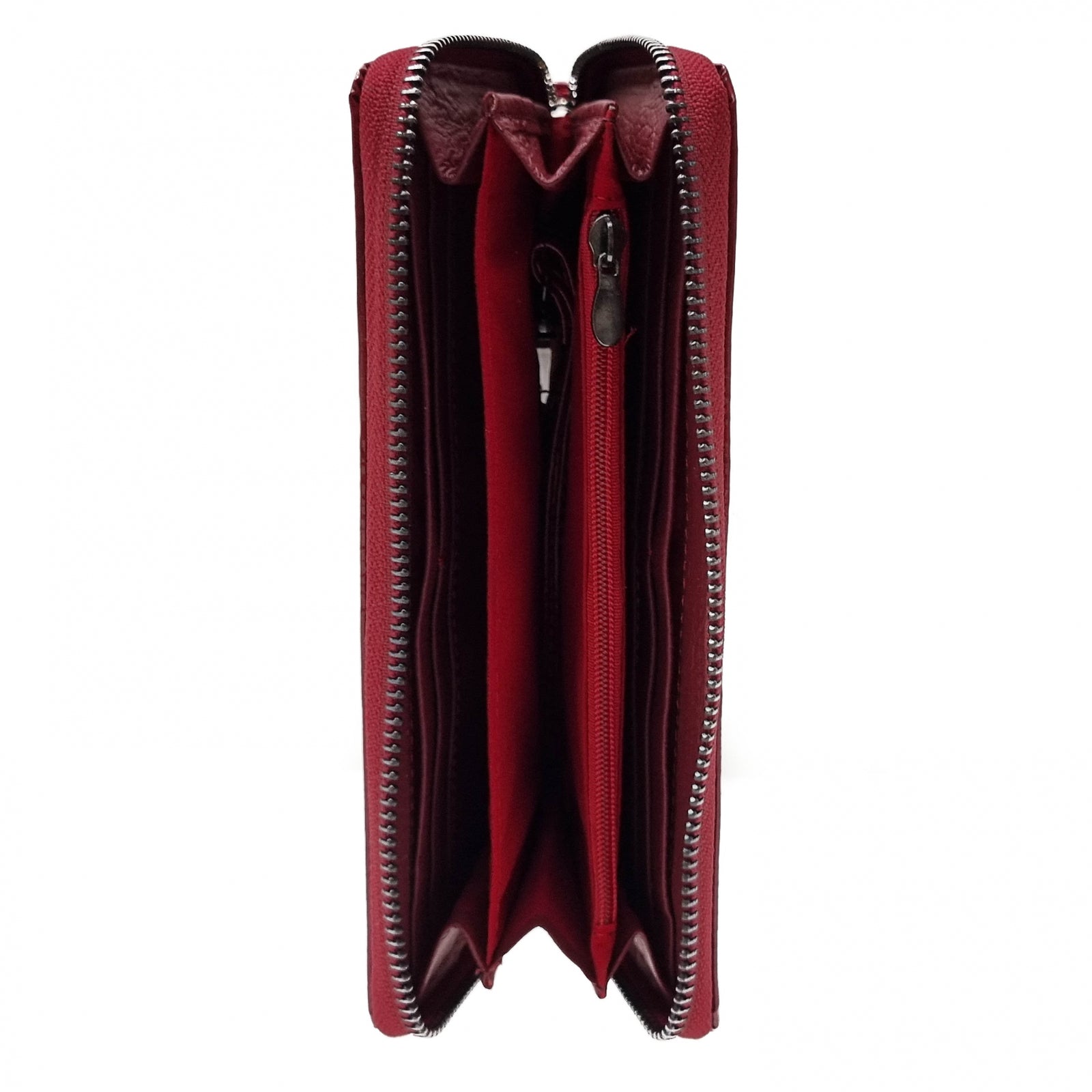 Portofel Damă Din Piele Naturală Roșie 56520