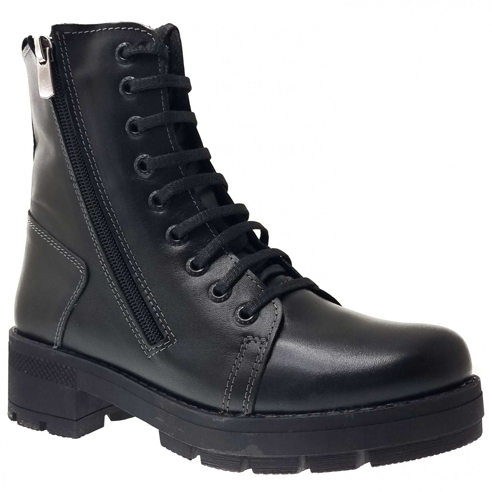 Ghete Damă Casual Din Piele Naturală Neagră 30187