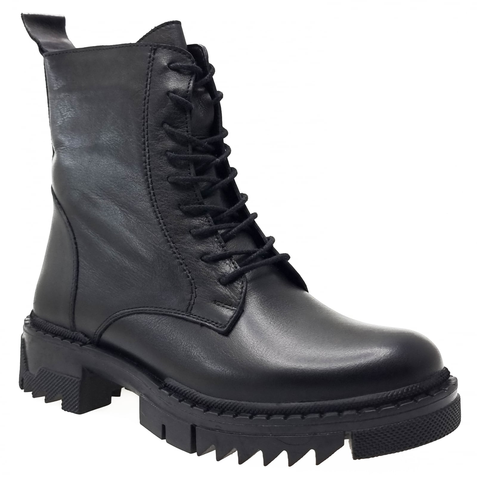 Ghete Damă Casual Din Piele Naturală Neagră 30191