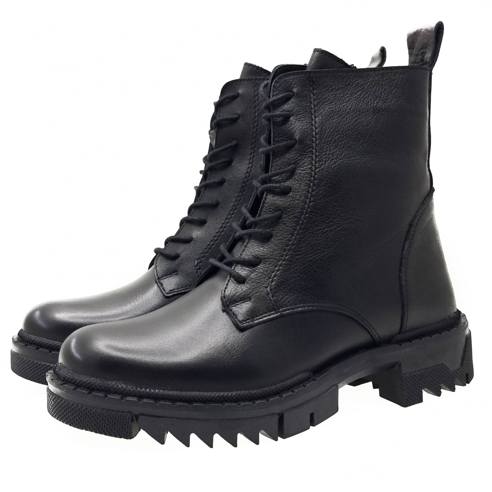 Ghete Damă Casual Din Piele Naturală Neagră 30191