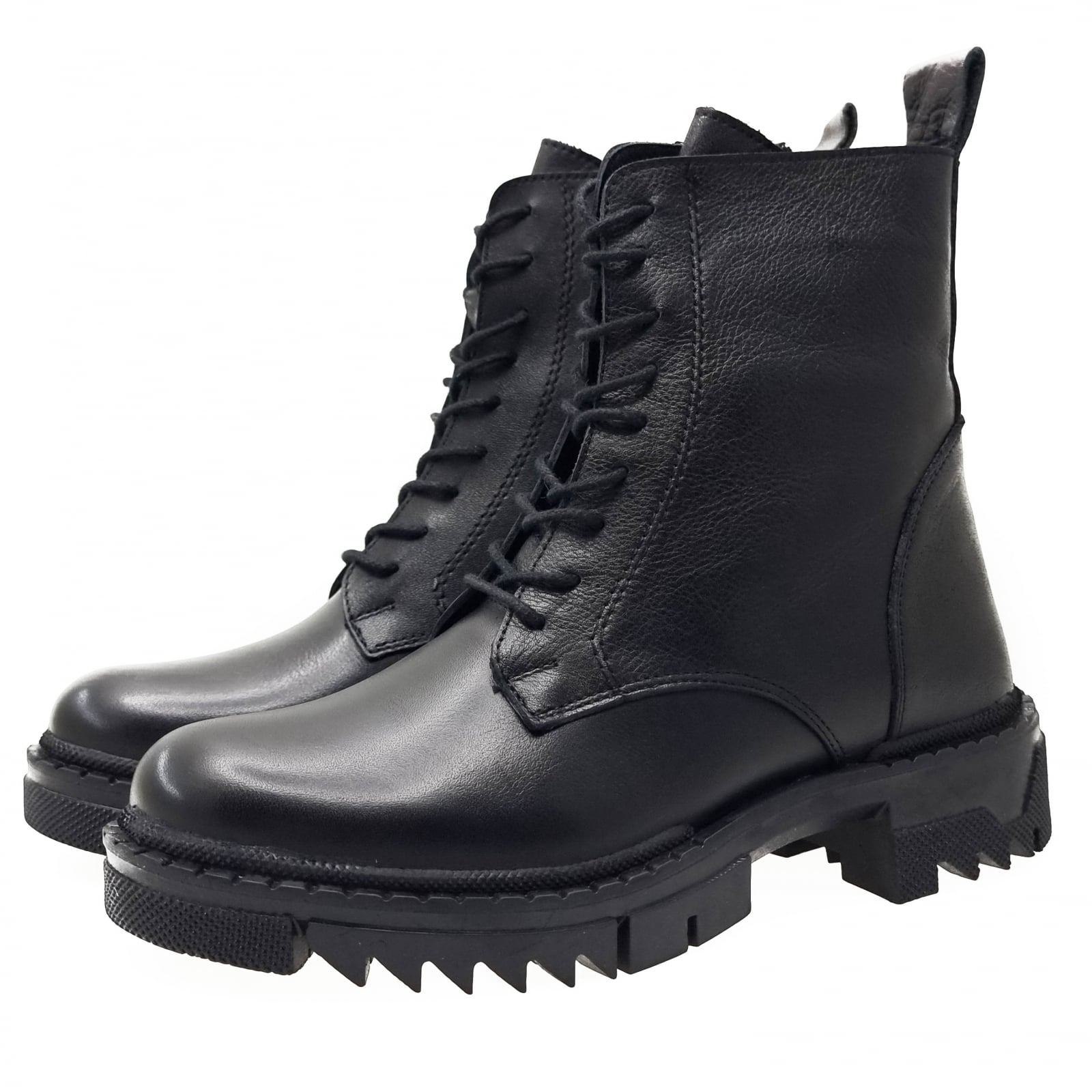 Ghete Damă Casual Din Piele Naturală Neagră 30191