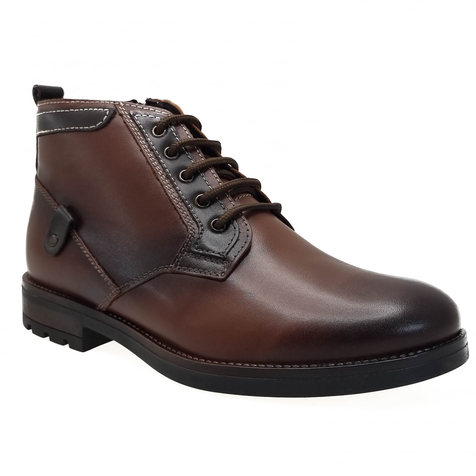 Ghete Bărbați Elegante Din Piele Naturală De Culoare Maro 50111