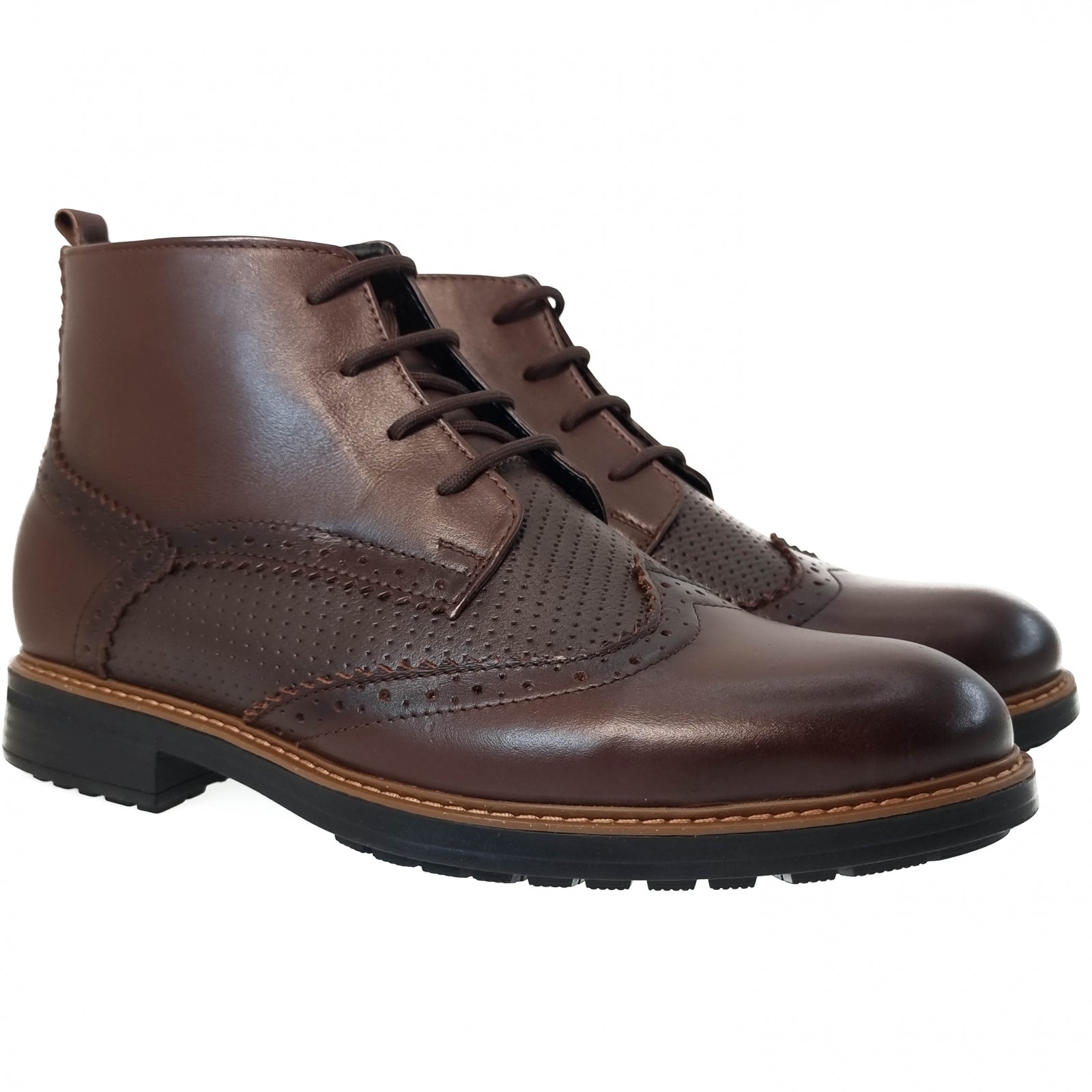 Ghete Bărbați Elegante Din Piele Naturală Maro 50117