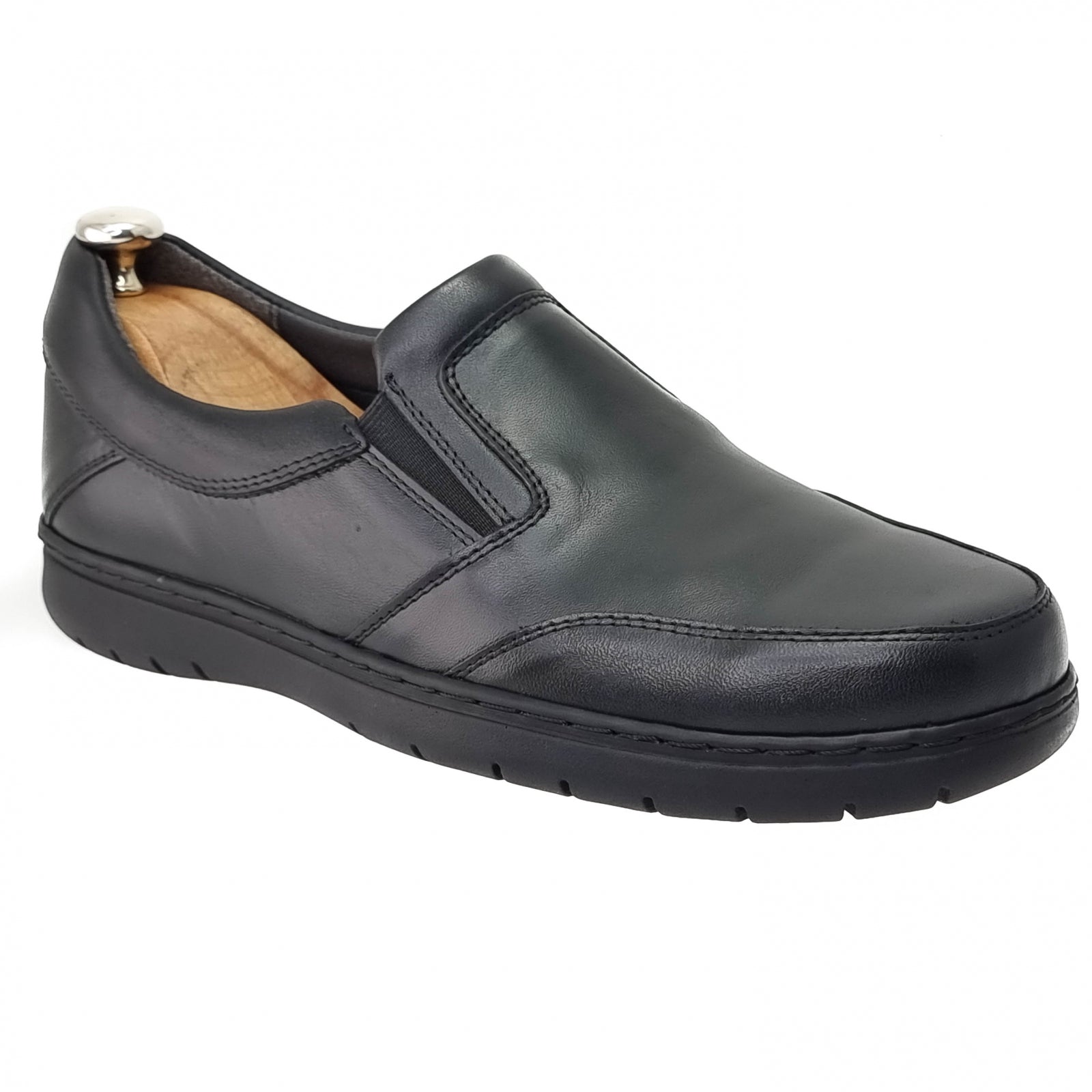 Pantofi Bărbați Casual Din Piele Naturală Neagră 2530