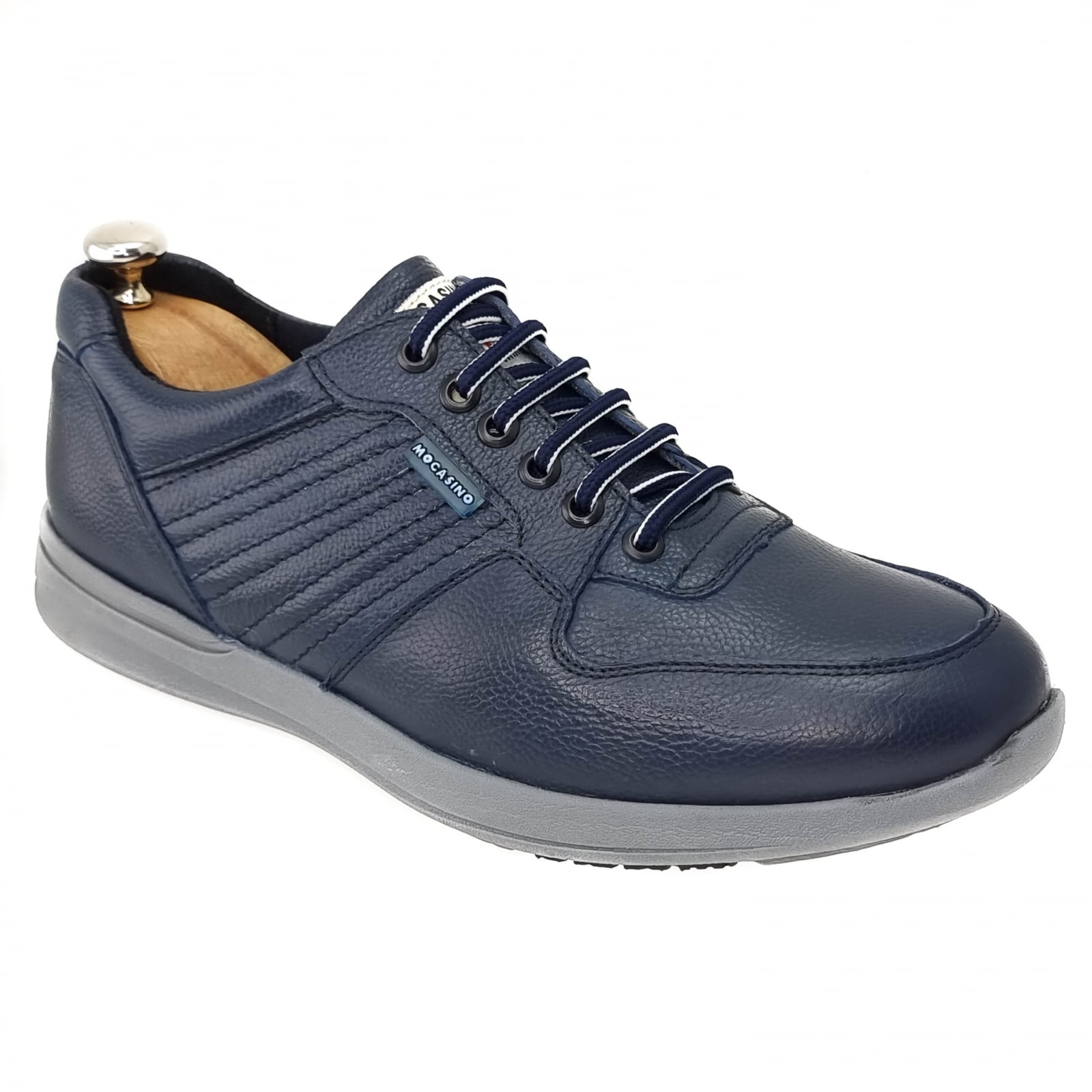 Pantofi Bărbați Sport Din Piele Naturală Blue 3529