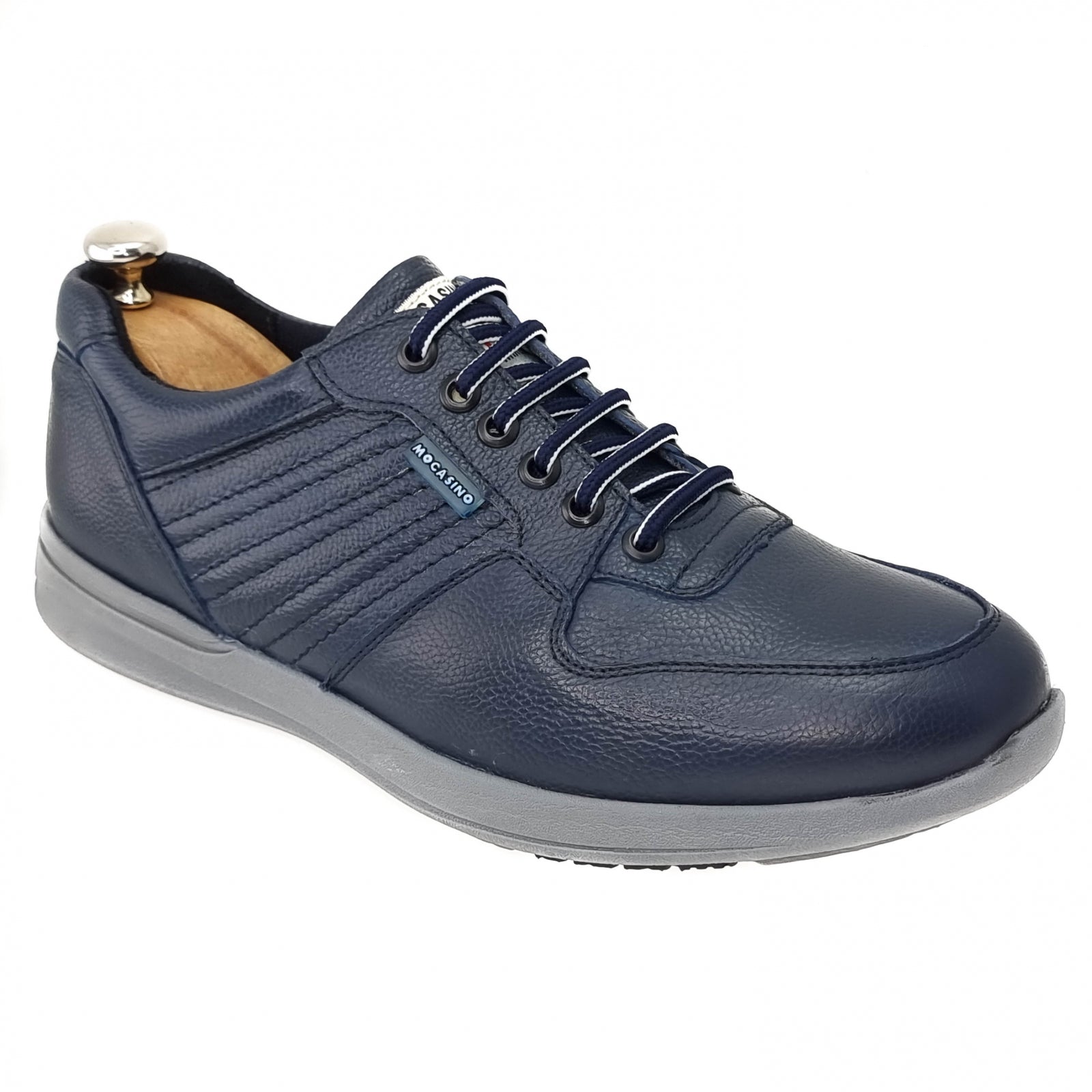 Pantofi Bărbați Sport Din Piele Naturală Blue 3529