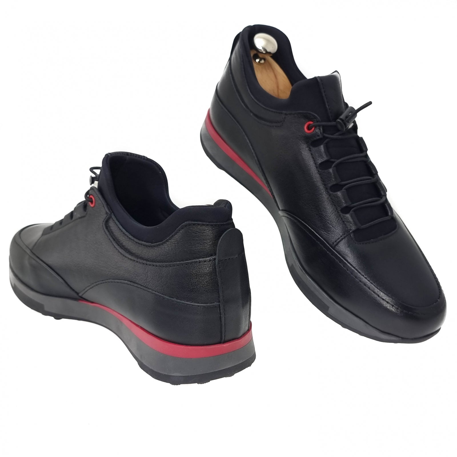 Pantofi Bărbați Sport Din Piele Naturală Neagră 3534