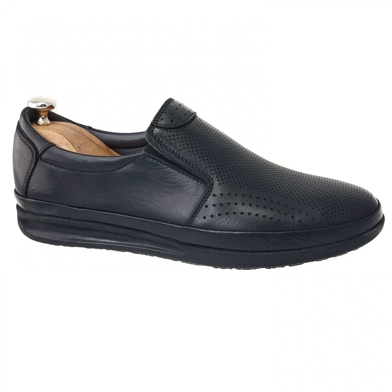 Pantofi Bărbați Casual Din Piele Naturală Neagră 2536
