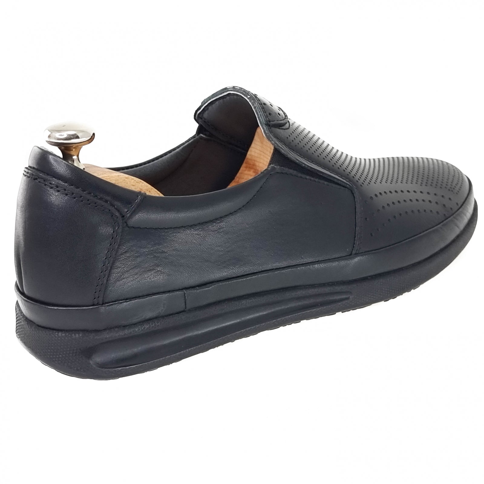 Pantofi Bărbați Casual Din Piele Naturală Neagră 2536