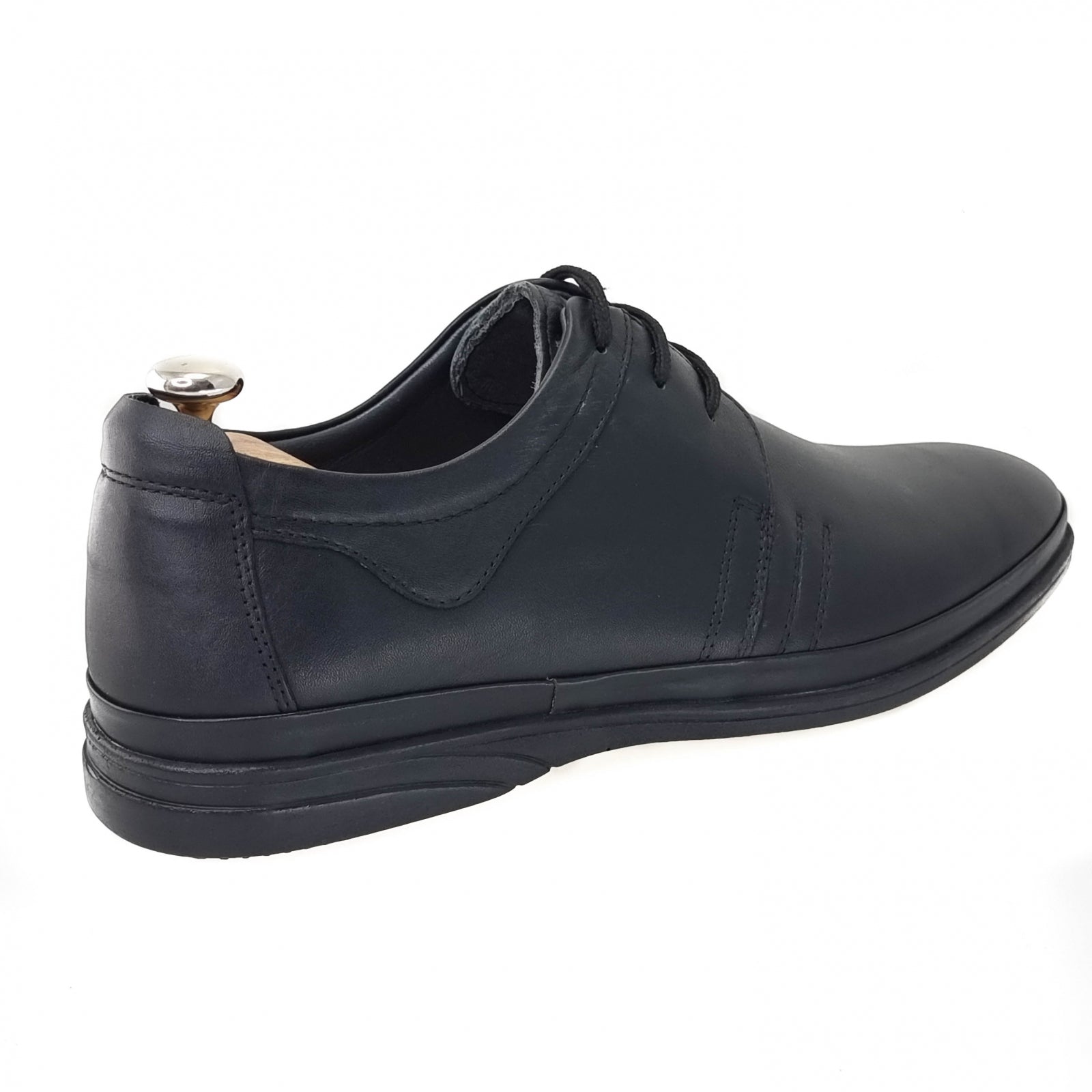 Pantofi Bărbați Casual Din Piele Naturală Neagră 2541