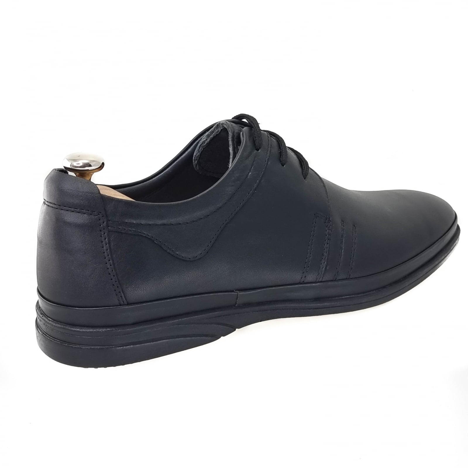Pantofi Bărbați Casual Din Piele Naturală Neagră 2541