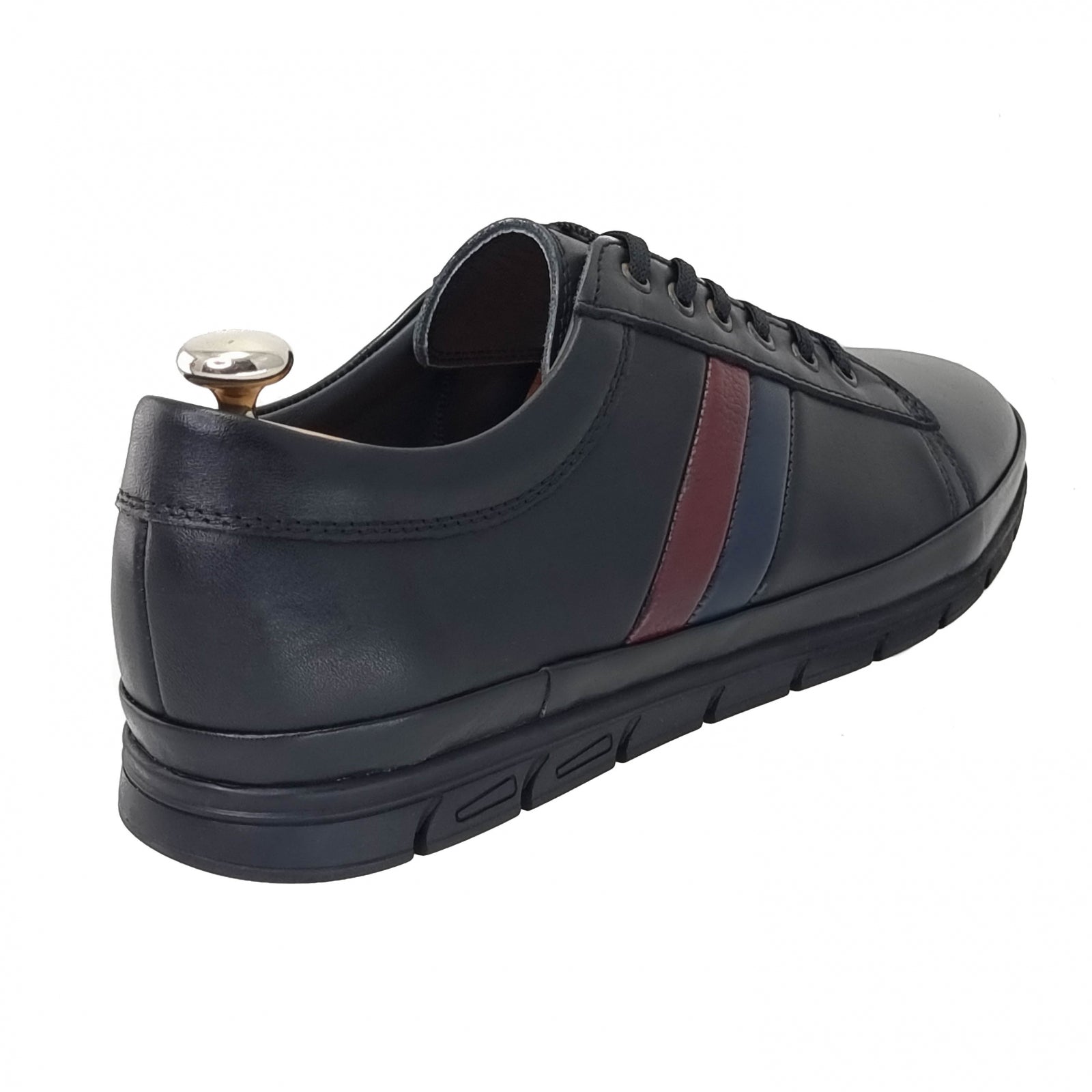 Pantofi Bărbați Sport Din Piele Naturală Neagră 3537
