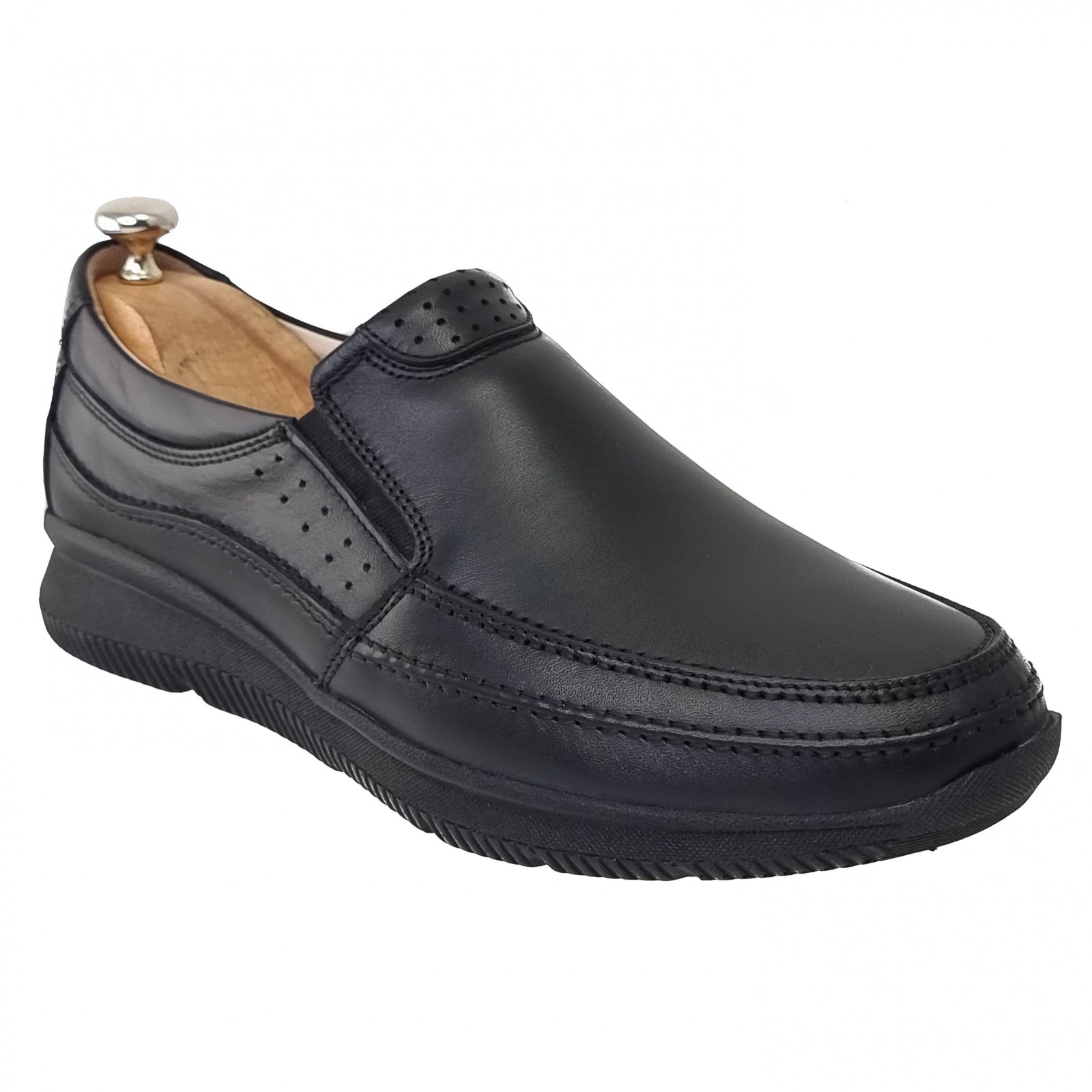 Pantofi Bărbați Casual Din Piele Naturală Neagră 2546