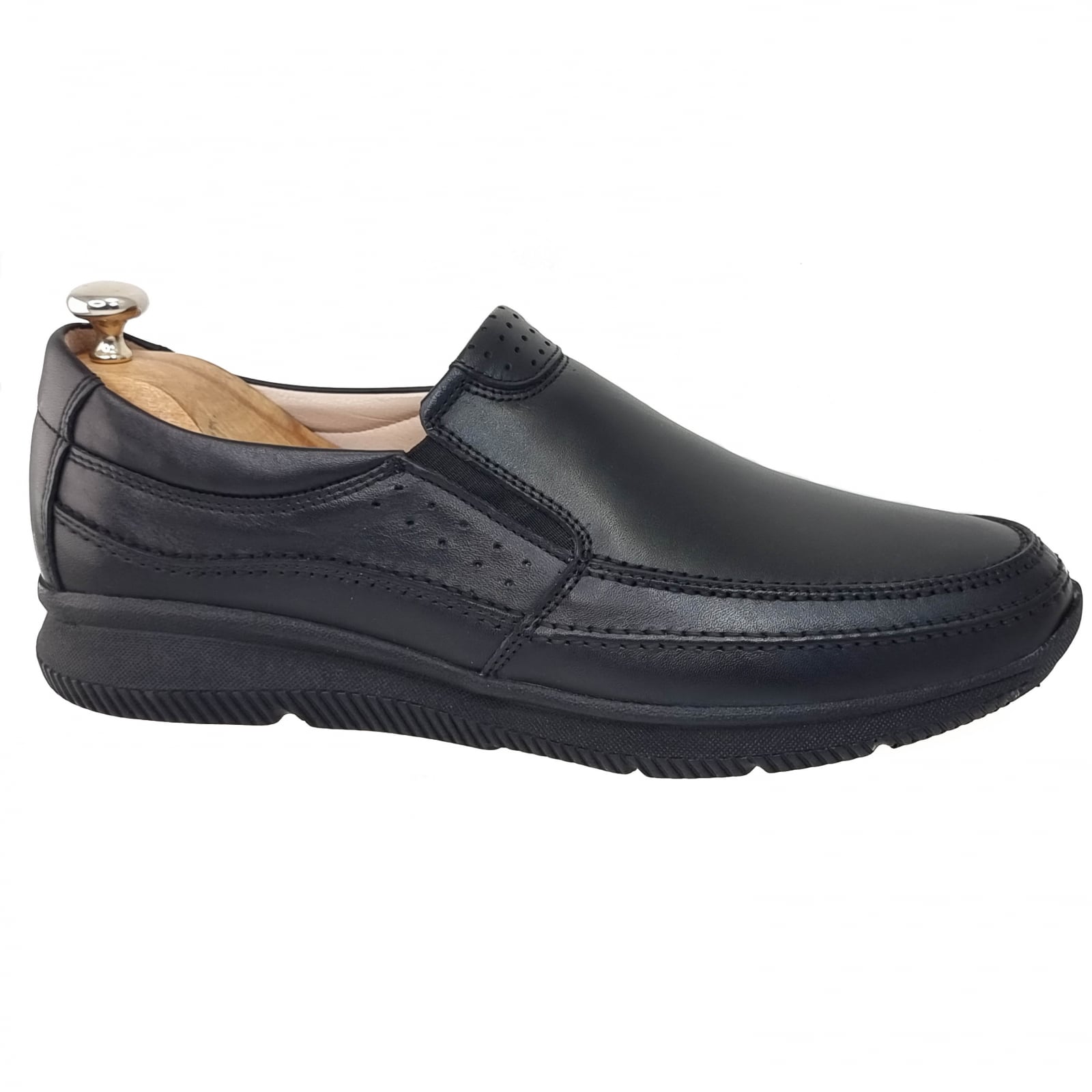 Pantofi Bărbați Casual Din Piele Naturală Neagră 2546