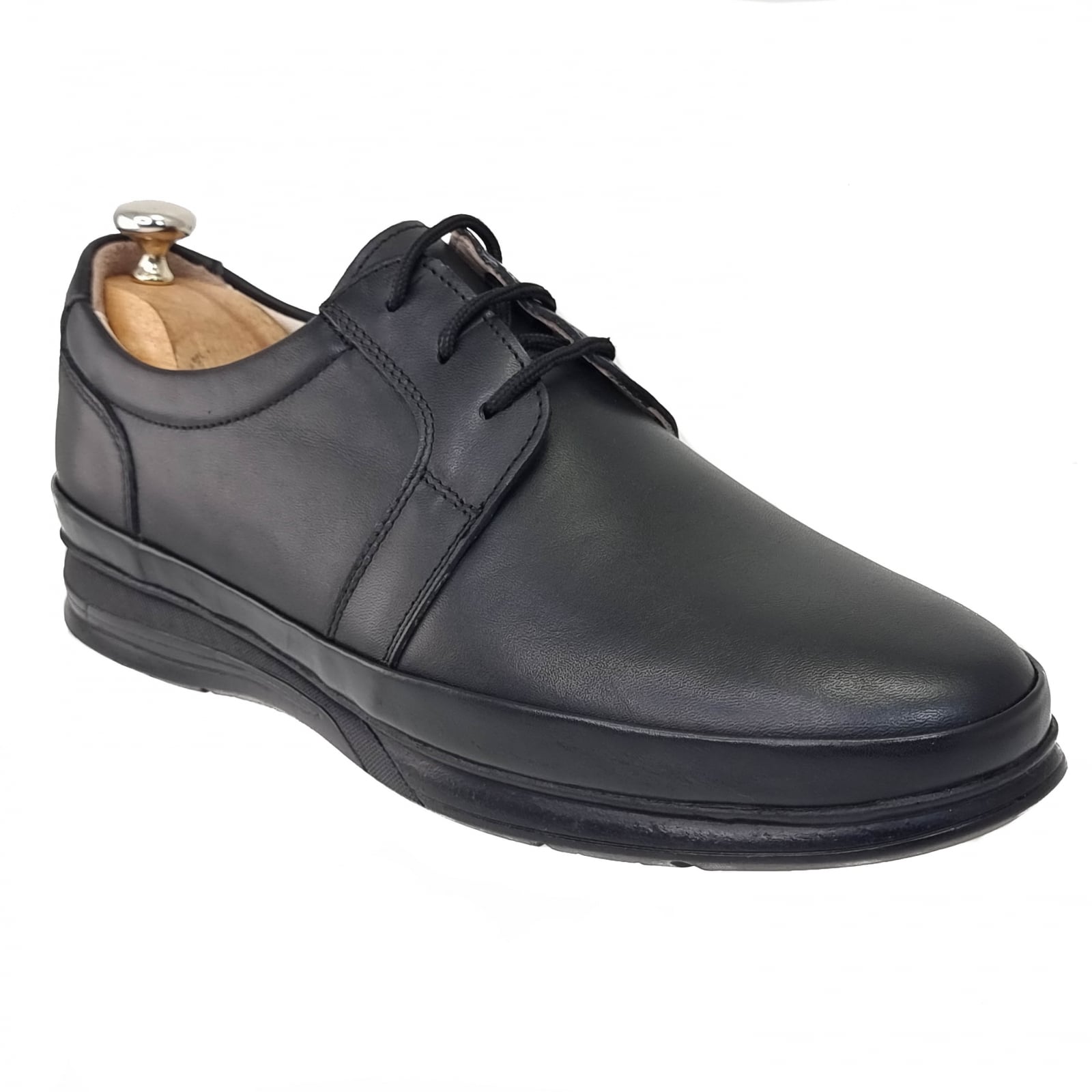 Pantofi Bărbați Casual Din Piele Naturală Neagră 2547