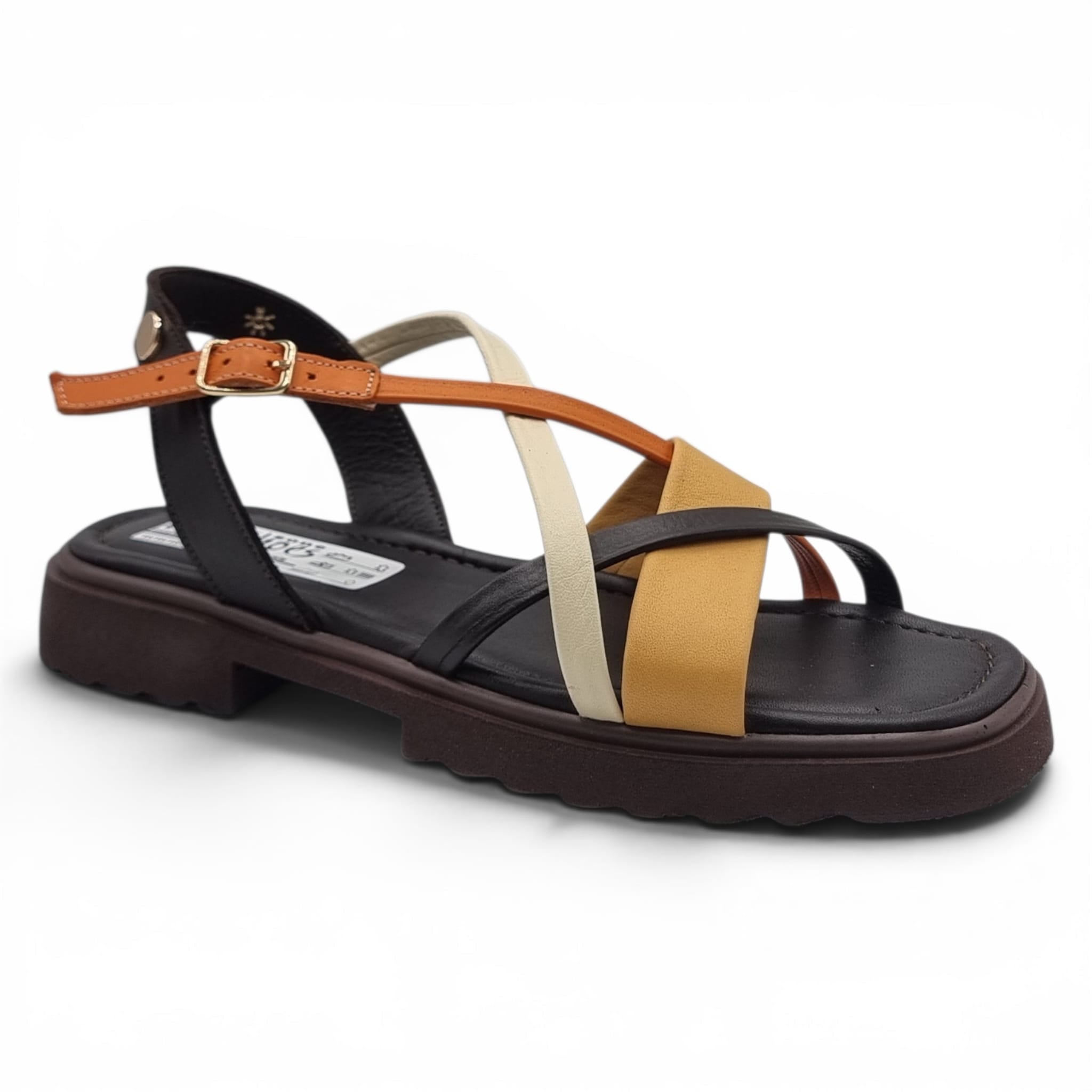 Sandale Damă Casual Confort Din Piele Naturală Neagră Color 13768
