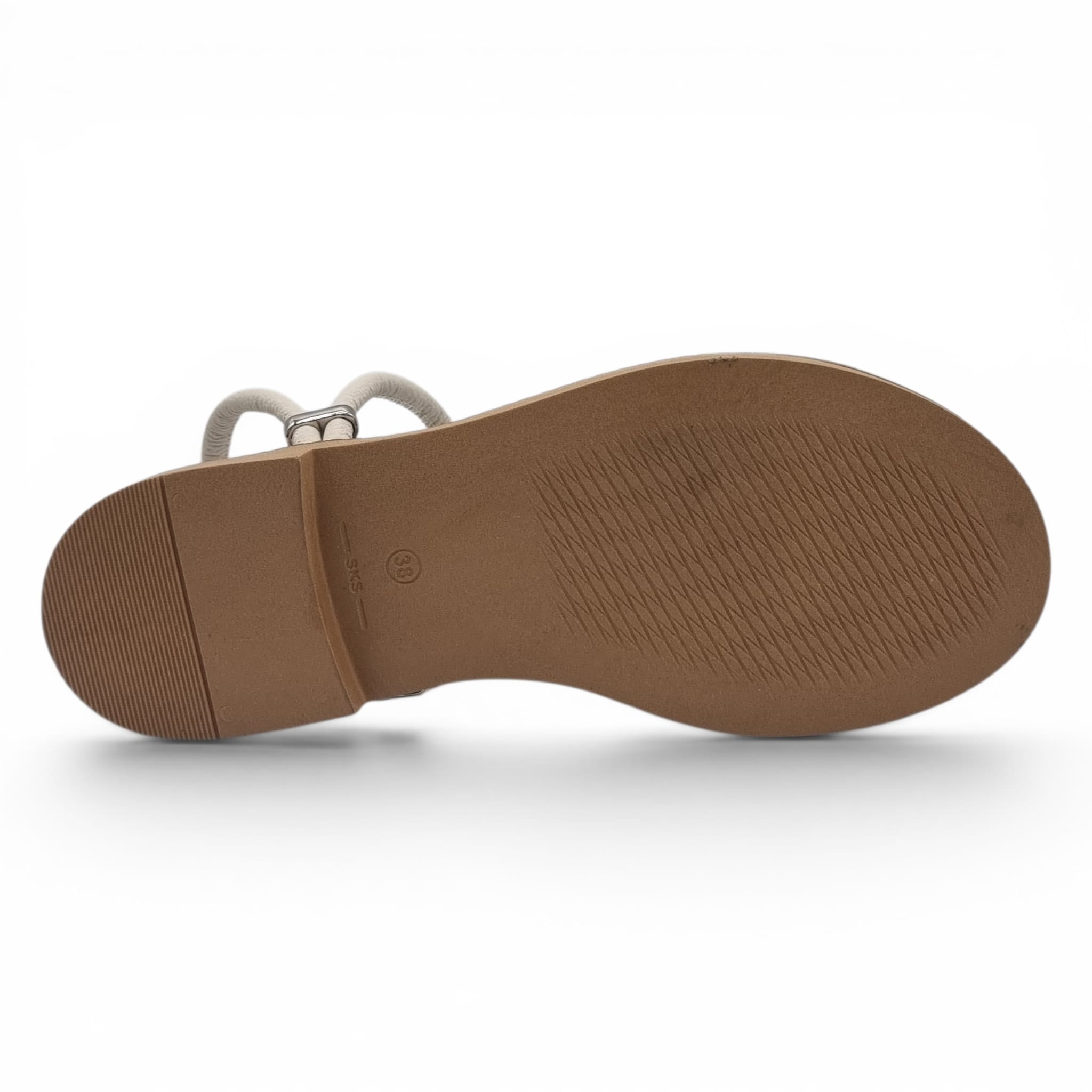 Sandale Damă Casual Confort Din Piele Naturală Crem 13775