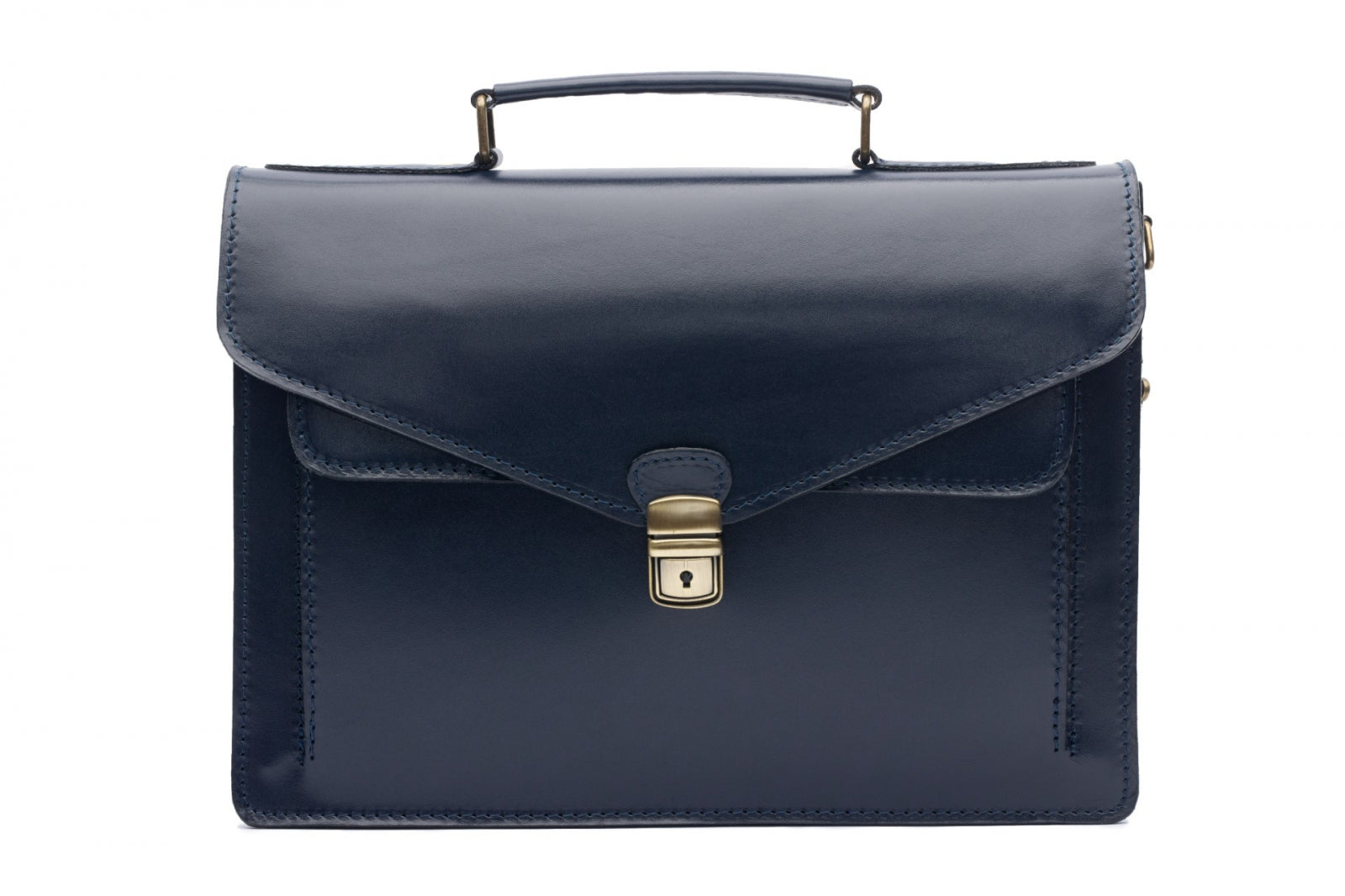 Servietă Bărbați Din Piele Naturală Blue 55006