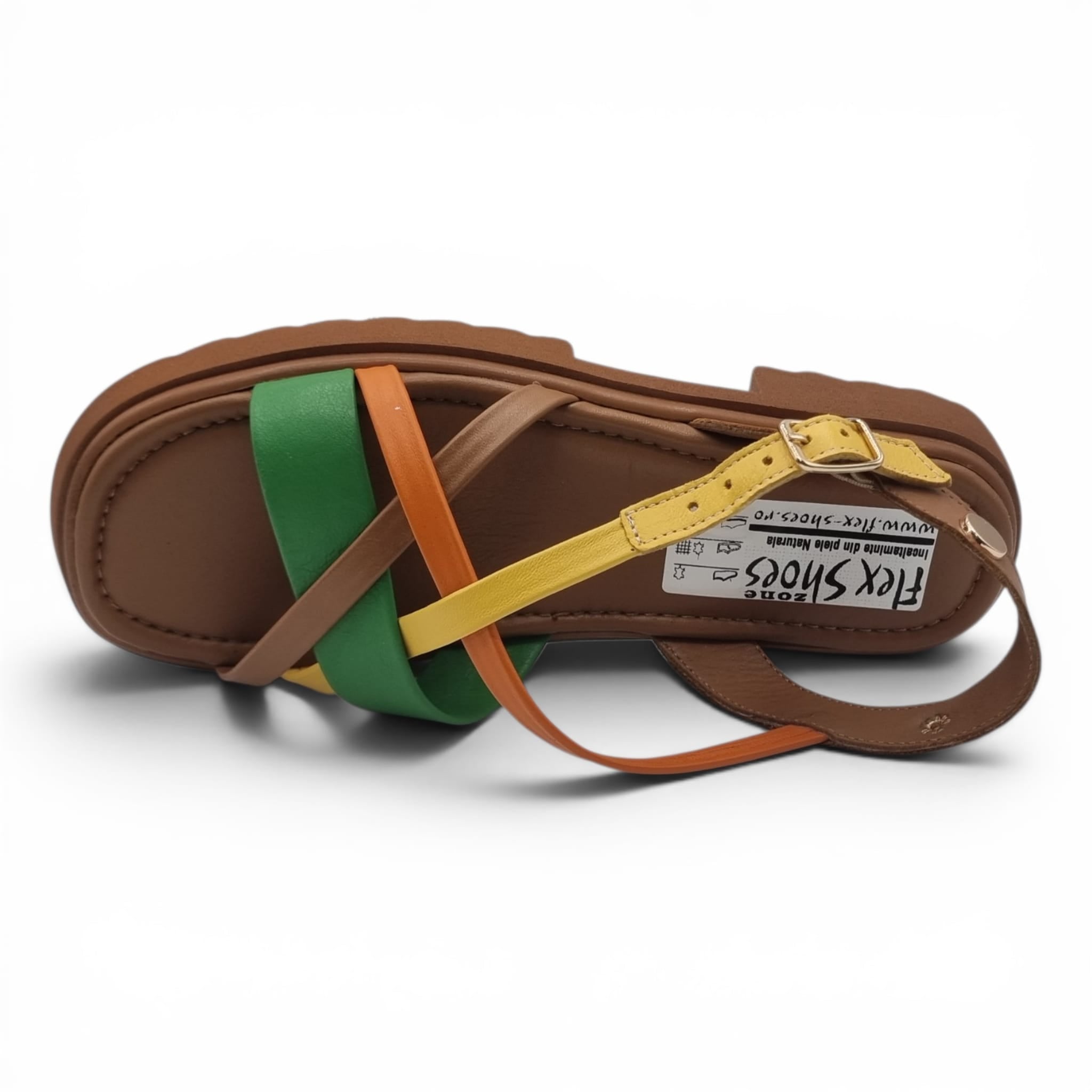 Sandale Damă Casual Confort Din Piele Naturală Maro Color 13783