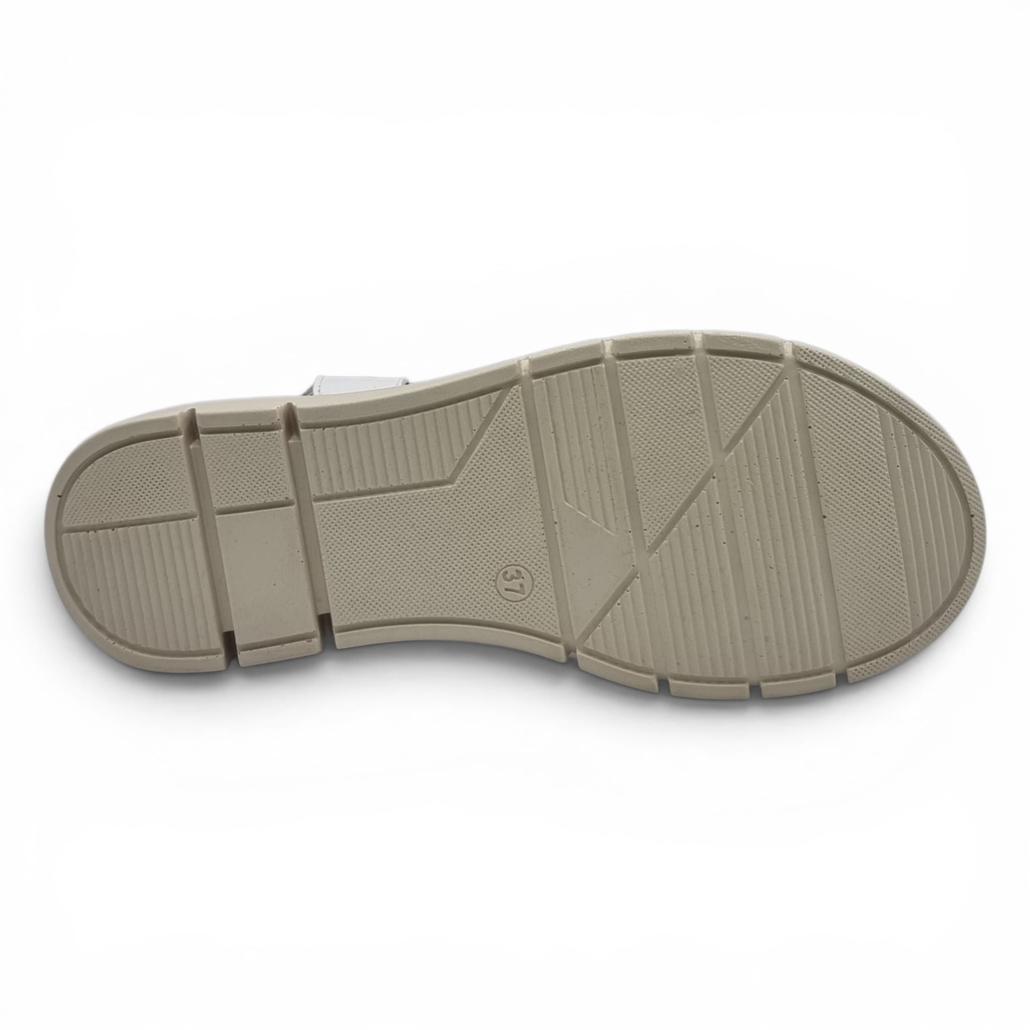 Sandale Damă Casual Confort Din Piele Naturală Alb Color 13766