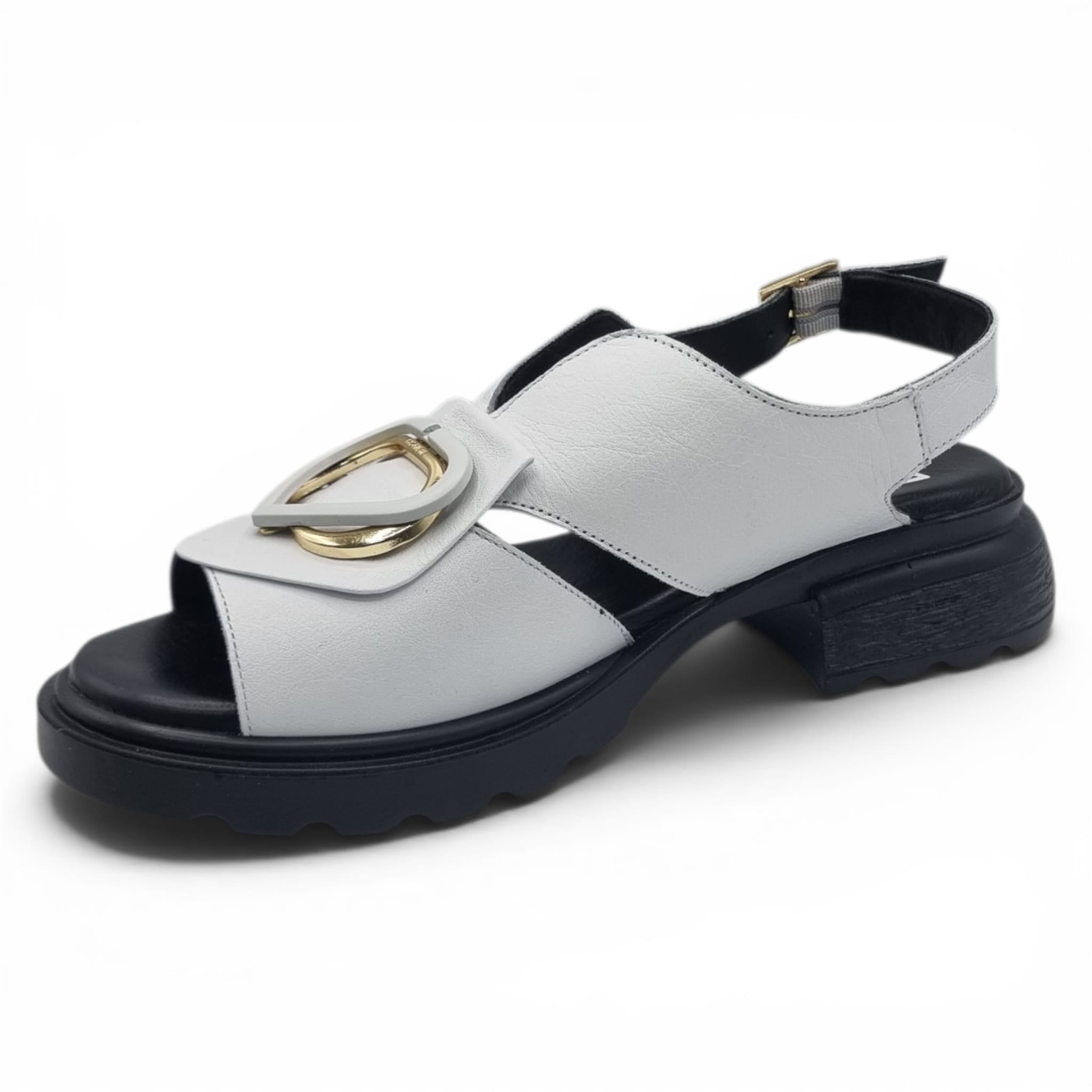 Sandale Damă Casual Confort Din Piele Naturală Albă 13788