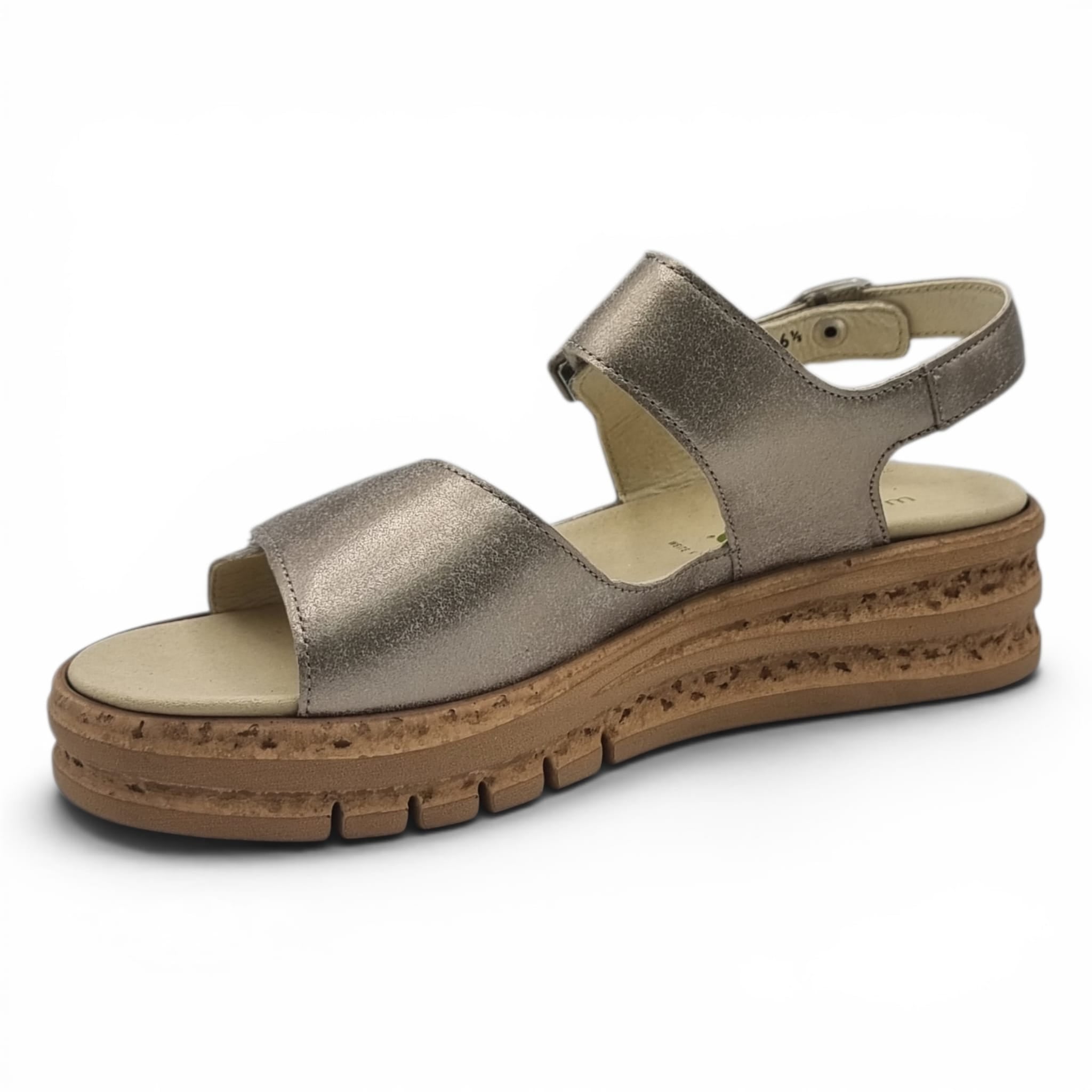 Sandale Damă Casual Confort Din Piele Naturală Aurie 13776