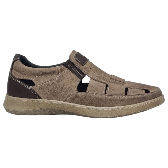 Pantofi Bărbați Din Piele Naturală Perforată Nisip 6537