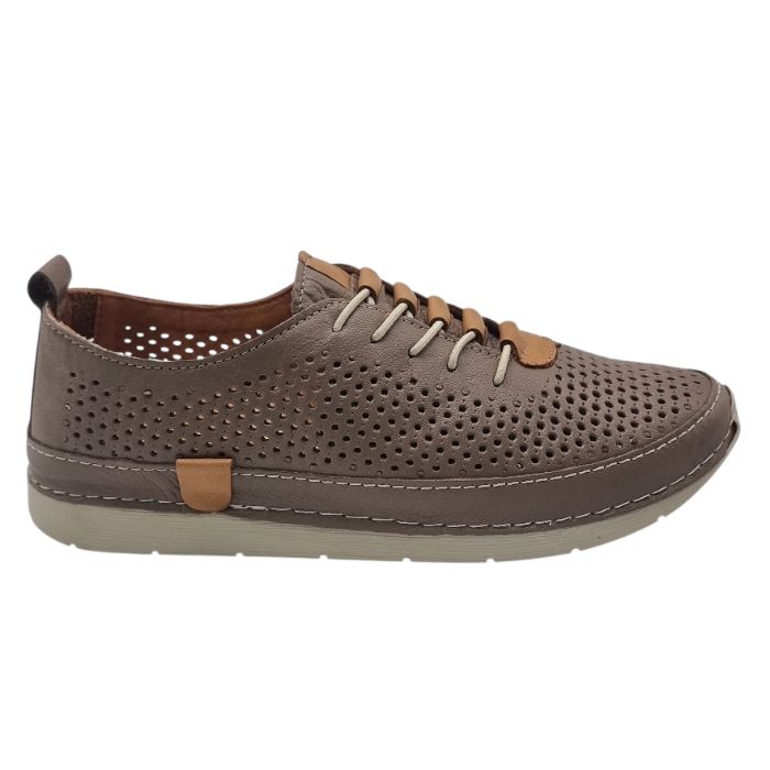 Pantofi Damă Casual Confort Din Piele Naturală Vizon 25467