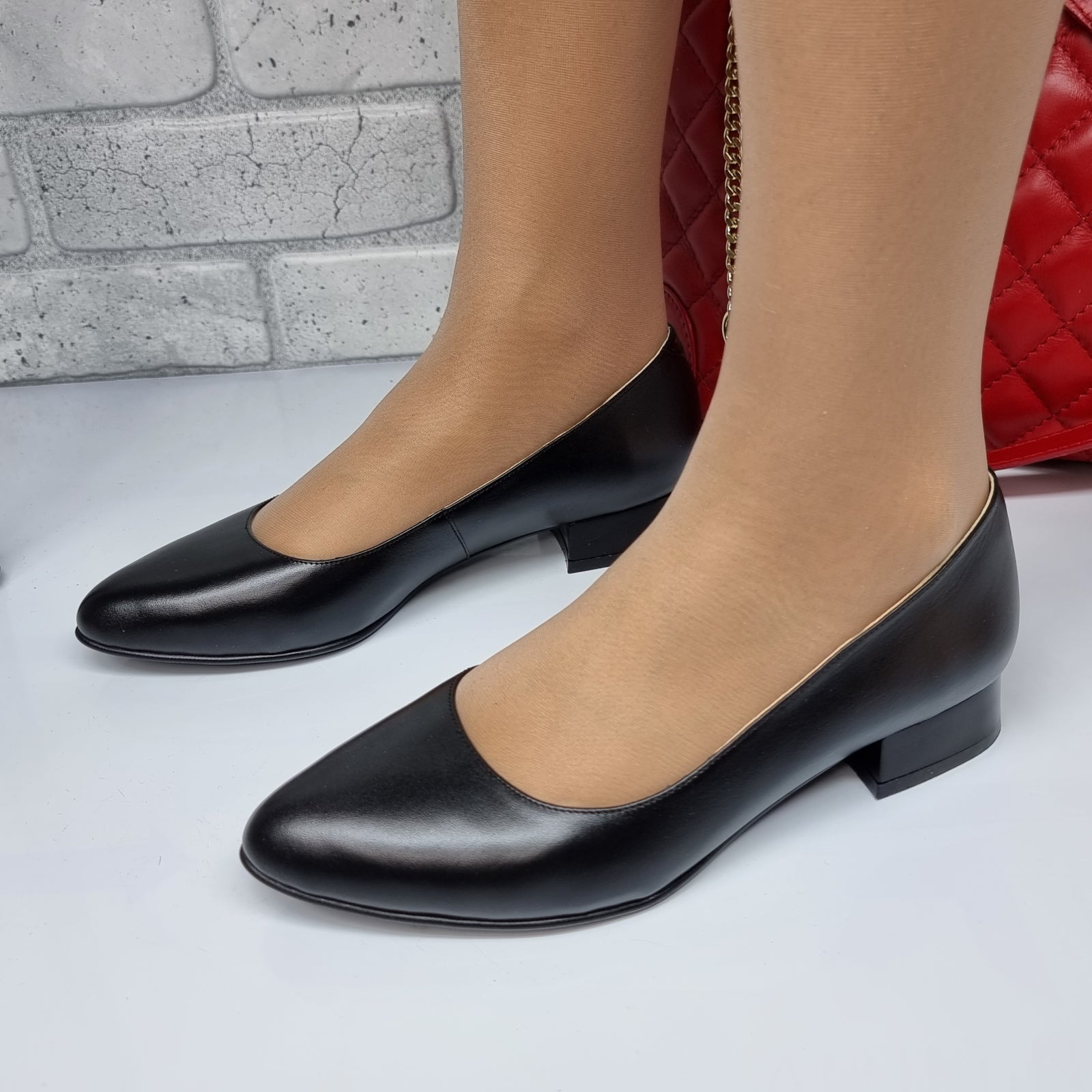 Pantofi Damă Eleganți Din Piele Naturală Neagră 20149