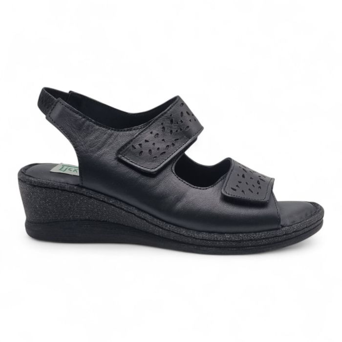 Sandale Damă Casual Confort Din Piele Naturală Neagră 13787