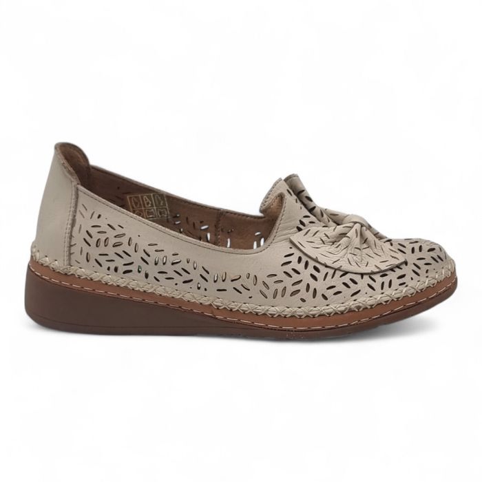 Balerini Damă Din Piele Naturală Crem 15216
