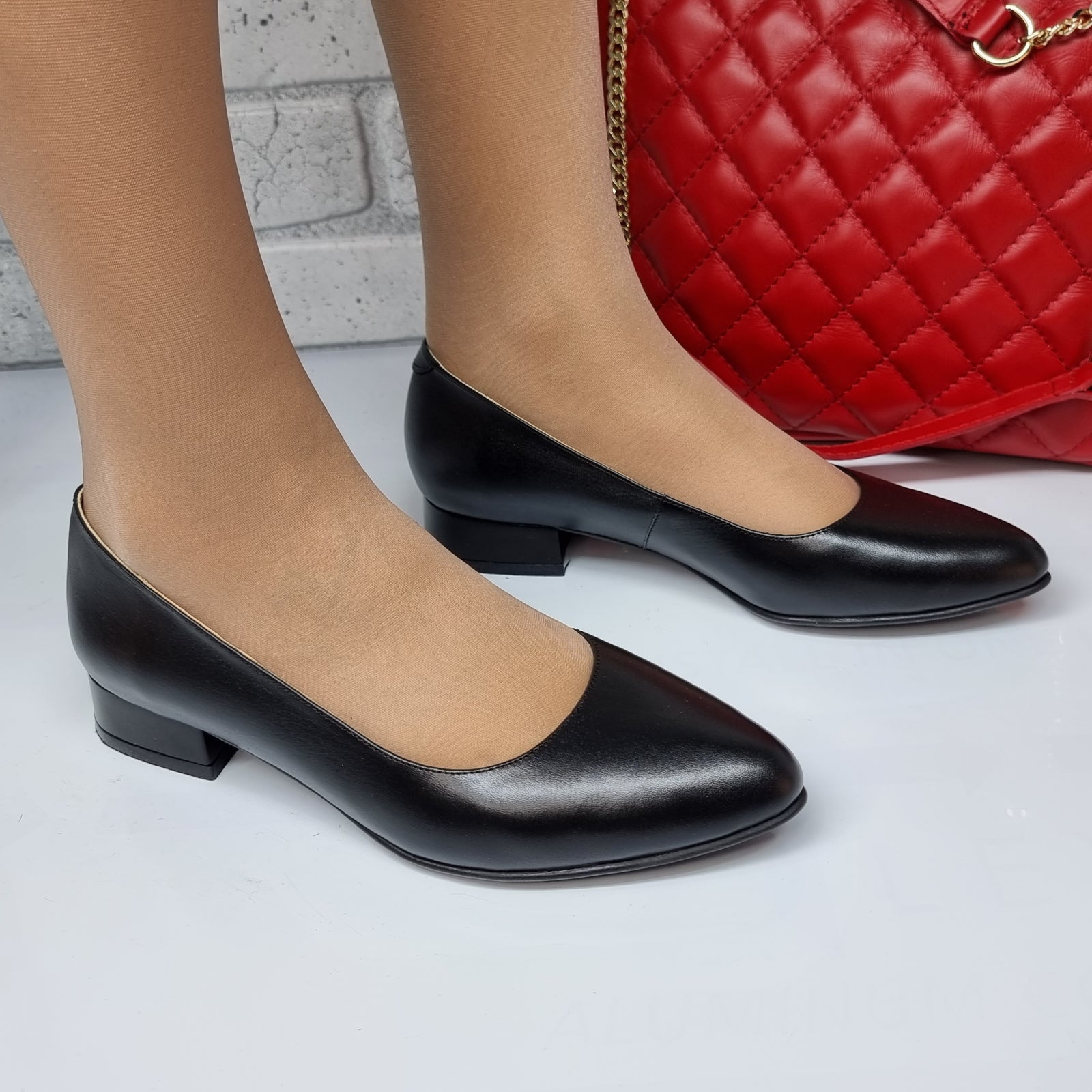 Pantofi Damă Eleganți Din Piele Naturală Neagră 20149