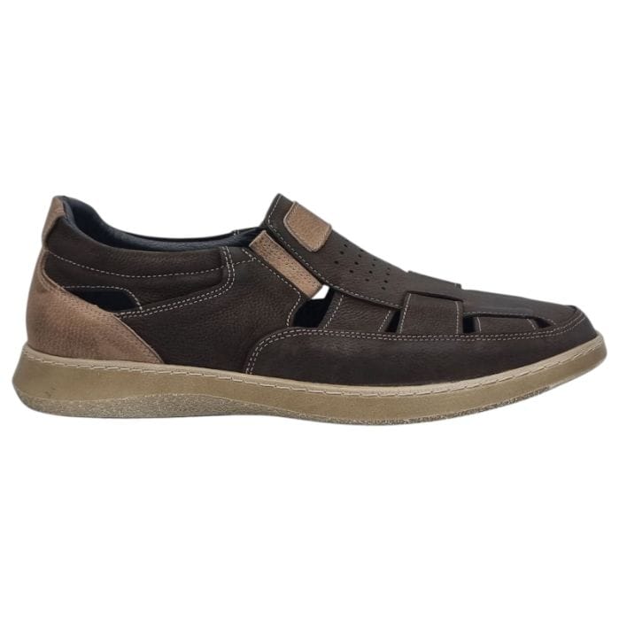 Pantofi Bărbați Din Piele Naturală Perforată Maro 6536