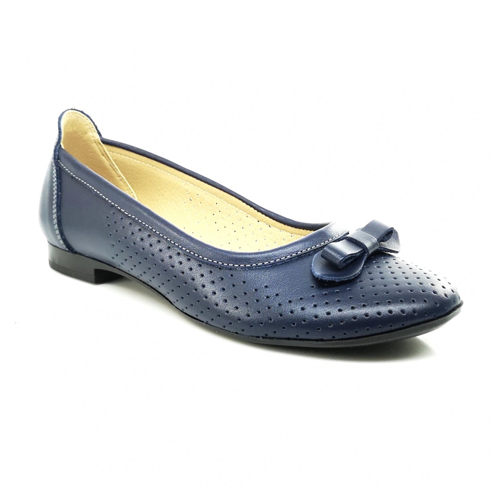 Balerini Damă Din Piele Naturală Blue 15106