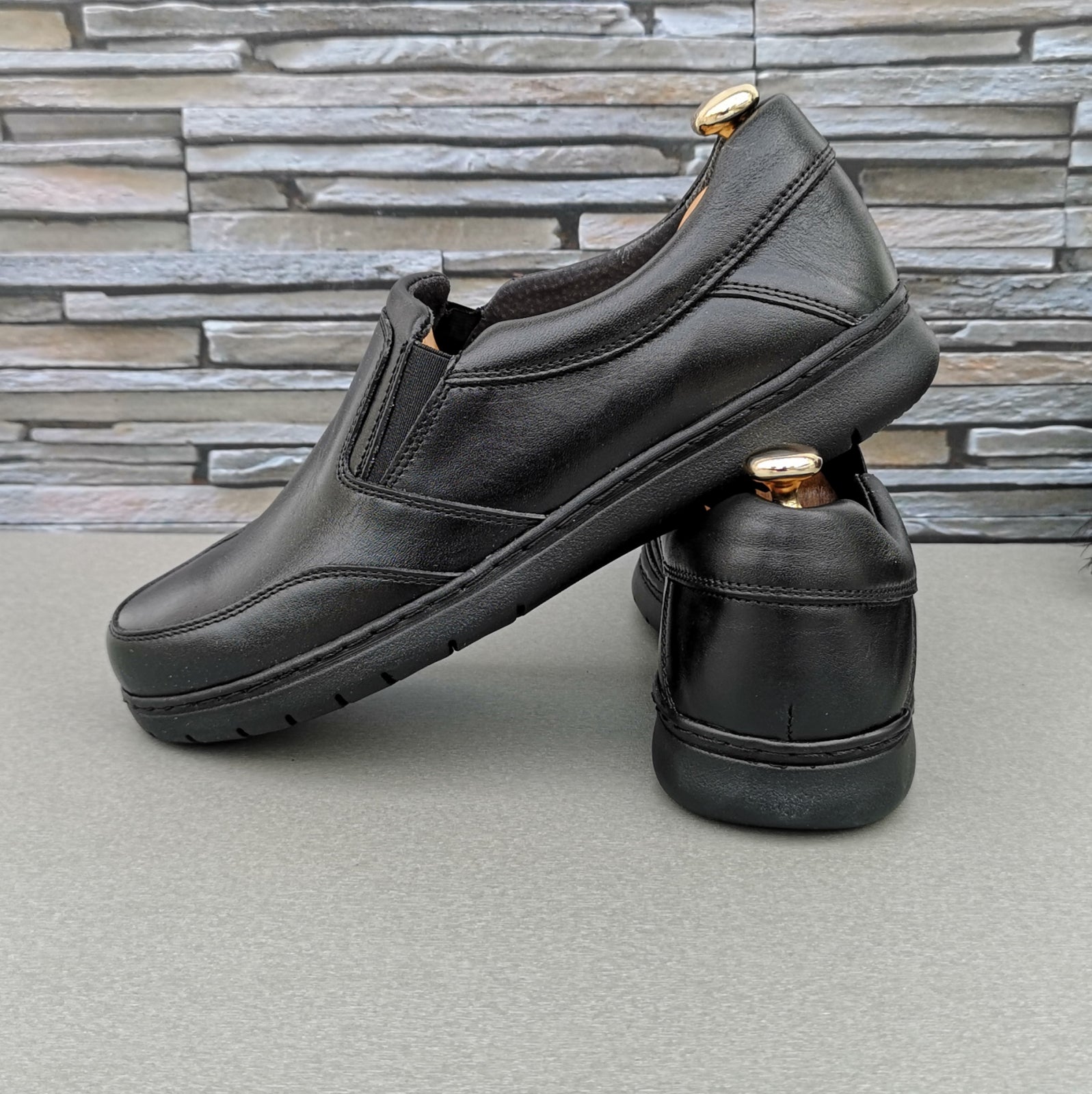 Pantofi Bărbați Casual Confort Din Piele Naturală Neagră 2512
