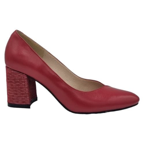 Pantofi Damă Eleganți Din Piele Naturală Rosie 20845